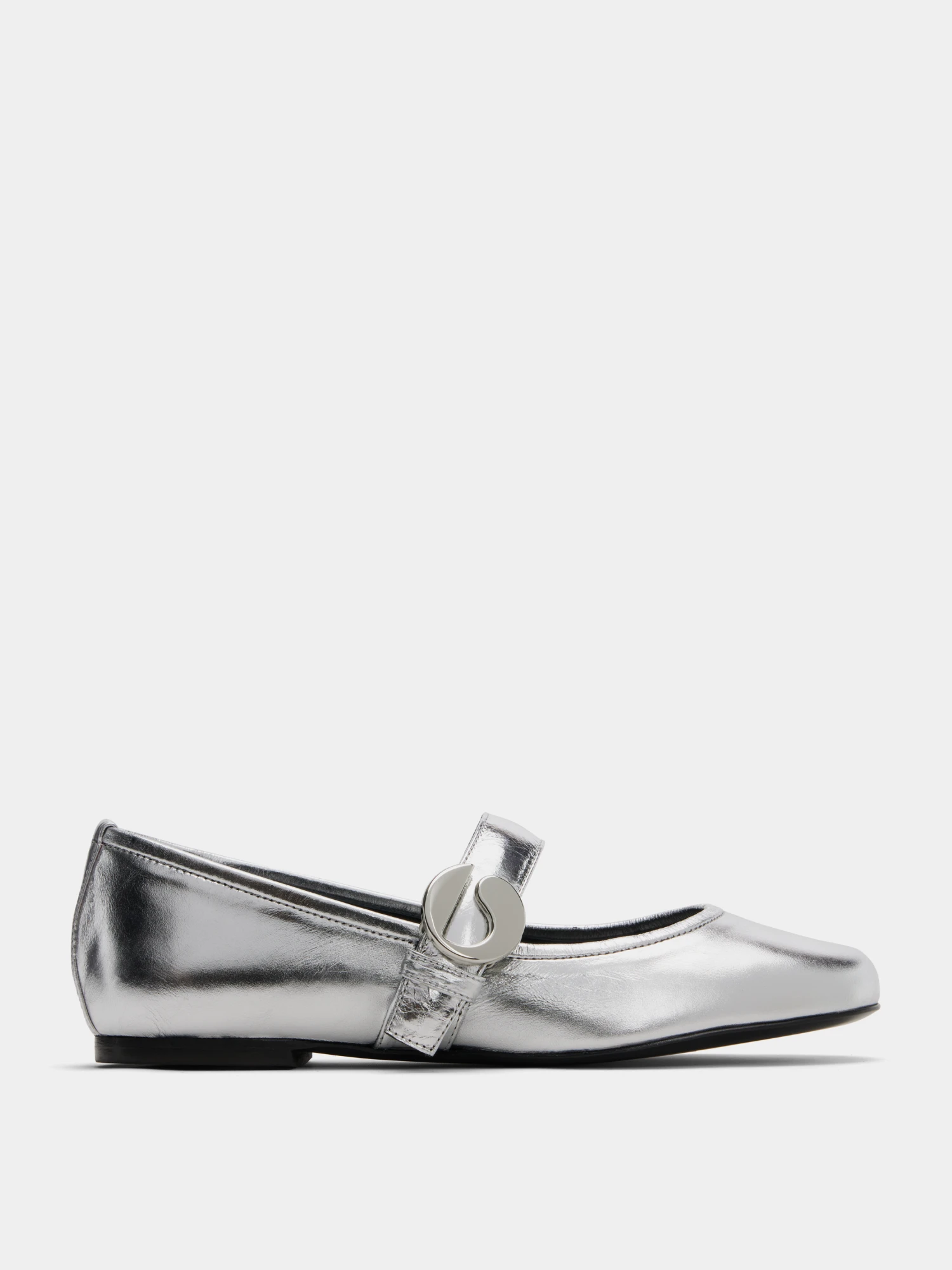 Женские балетки Coperni Ballerina Belt Flat Silver