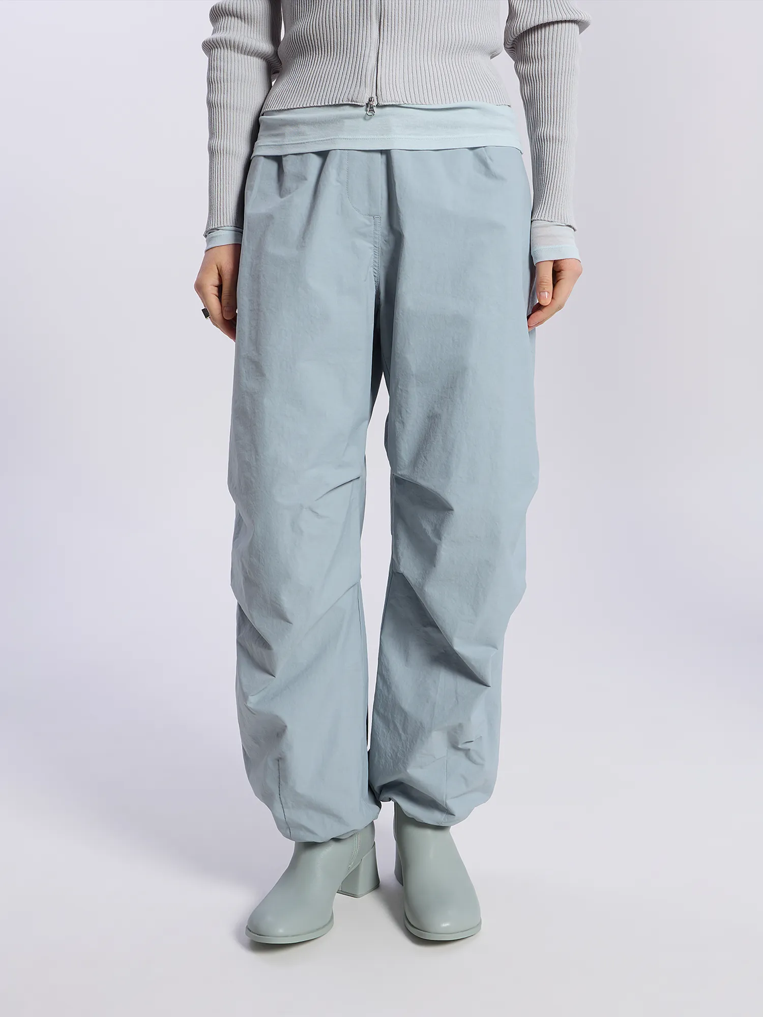Женские брюки AMOMENTO Cotton Nylon Fatigue Pants Blue Grey
