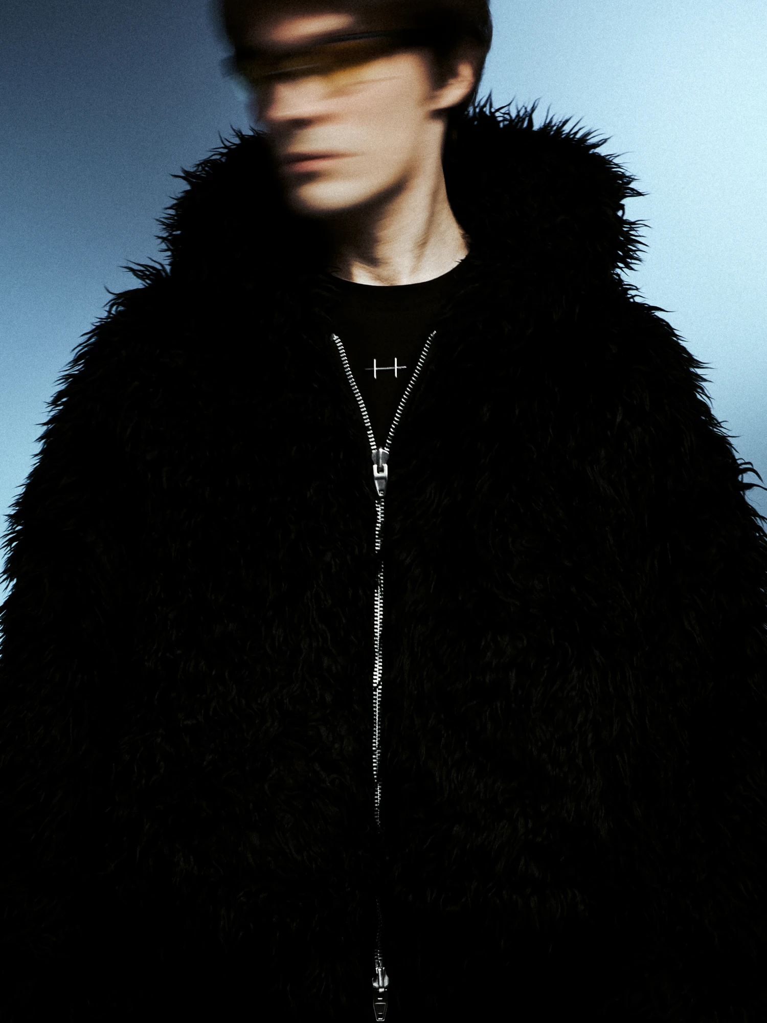 Двусторонний бомбер JUUN.J Cropped Faux Fur Reversible MA-1 Black