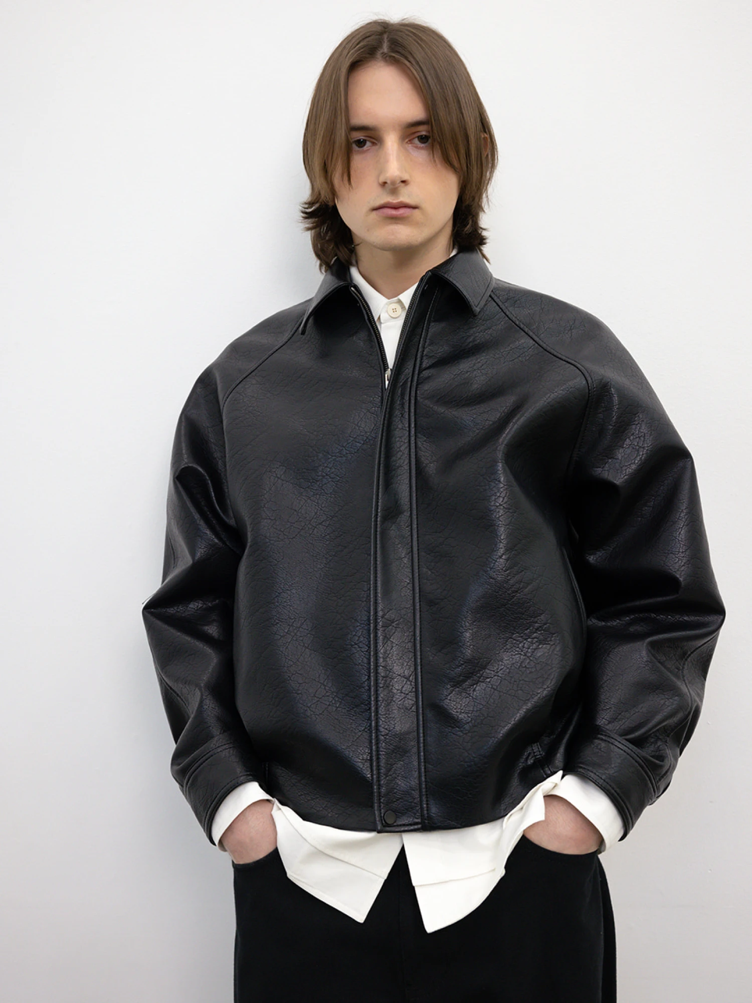 Кожаная куртка LE17SEPTEMBRE Leather Jacket Black