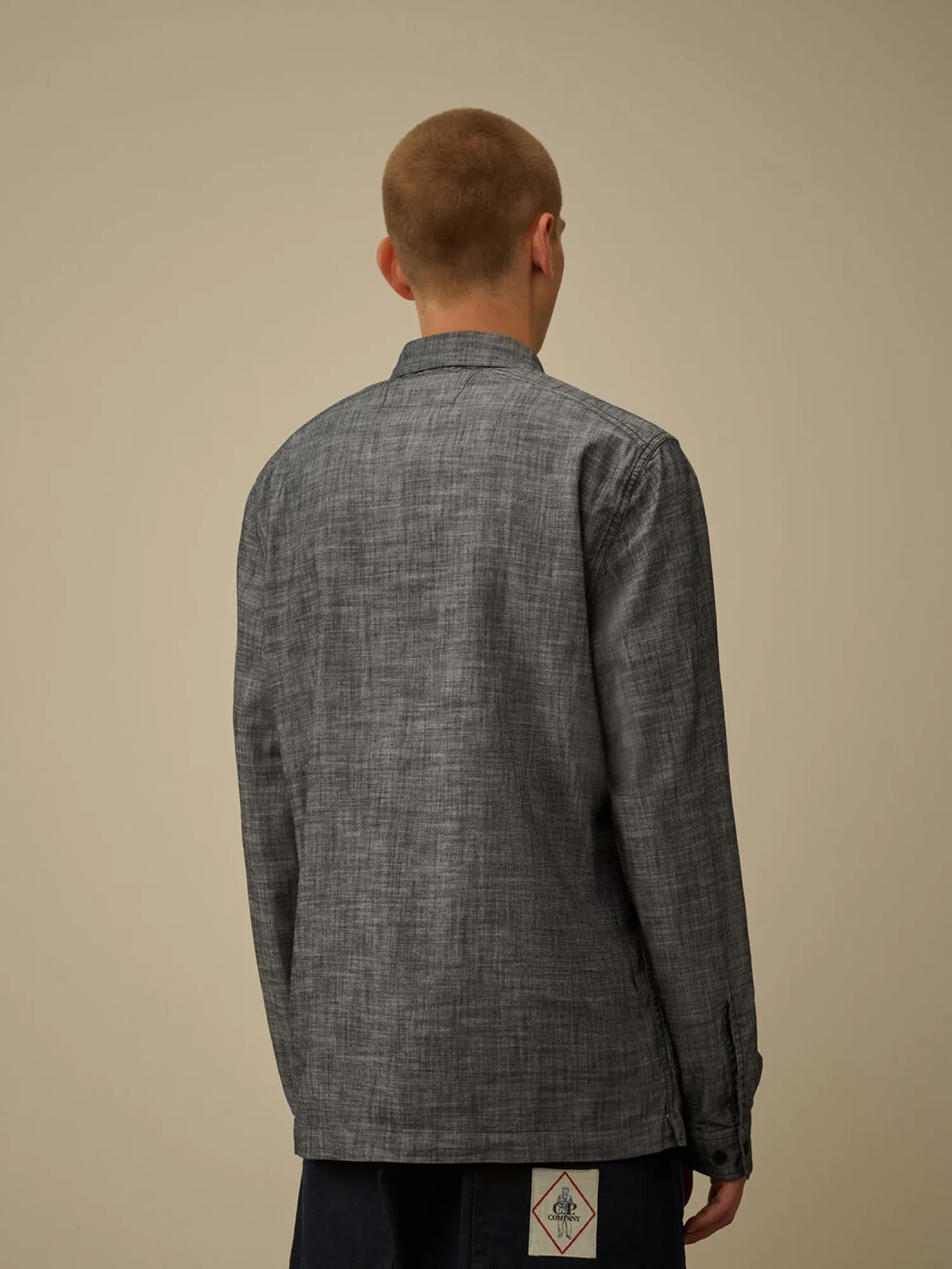 Рубашка C.P. Company Chambray Button Denim Blue