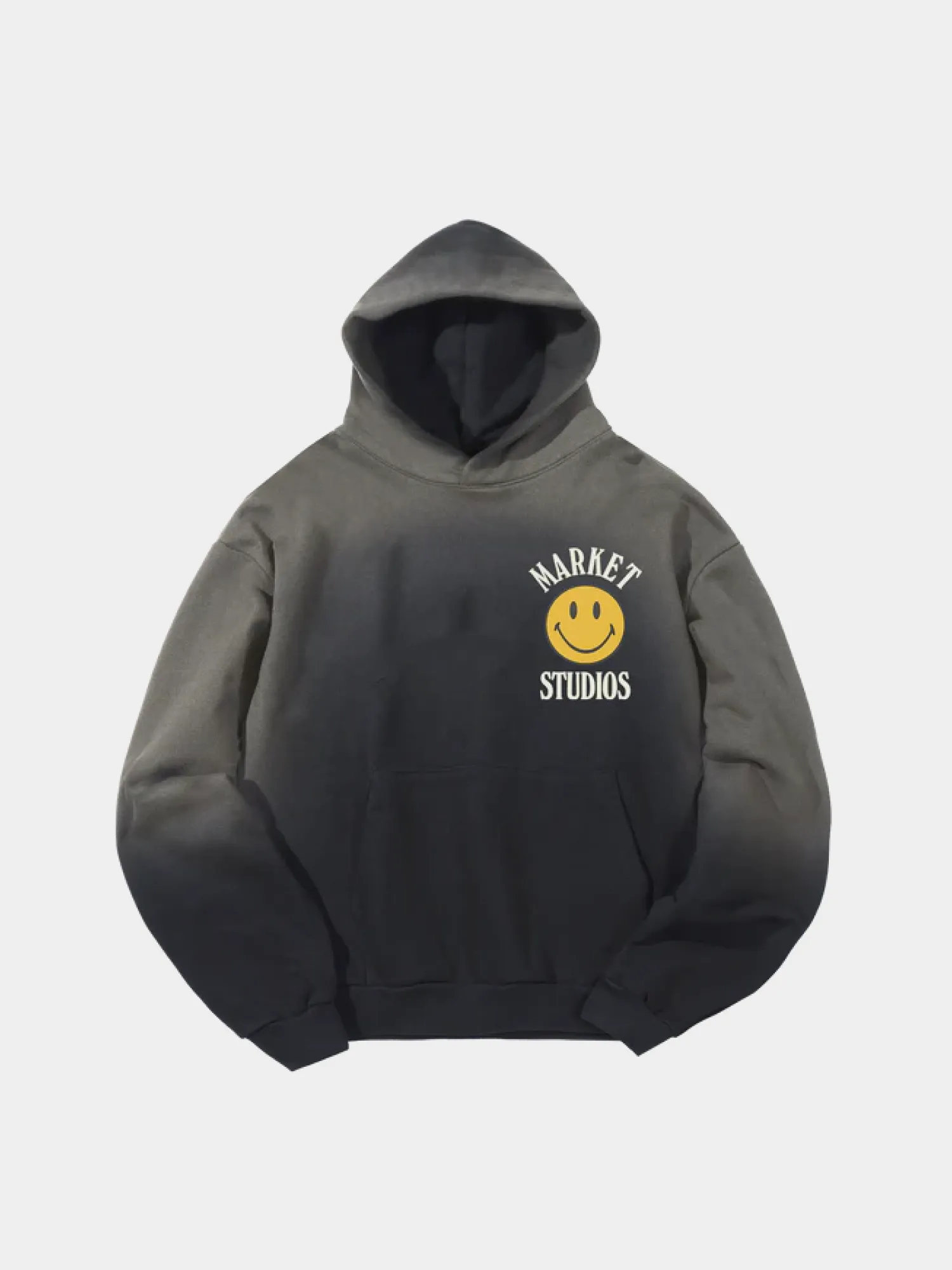 Худи MARKET SMILEY UPSIDE DOWN LOCKUP HOODIE Black