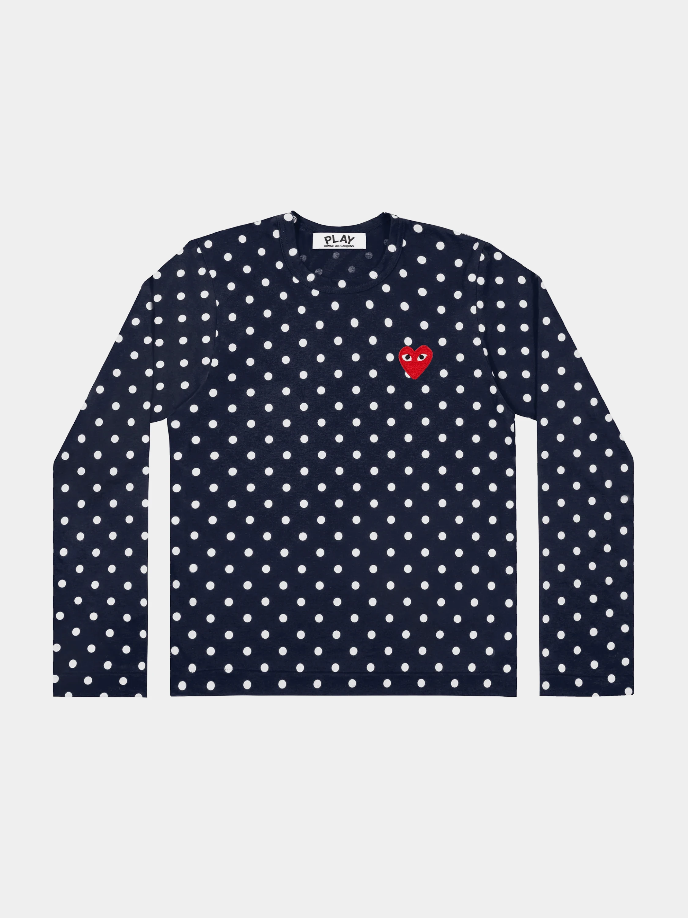 Лонгслив Comme des Garçons PLAY Polka Dot LS Navy