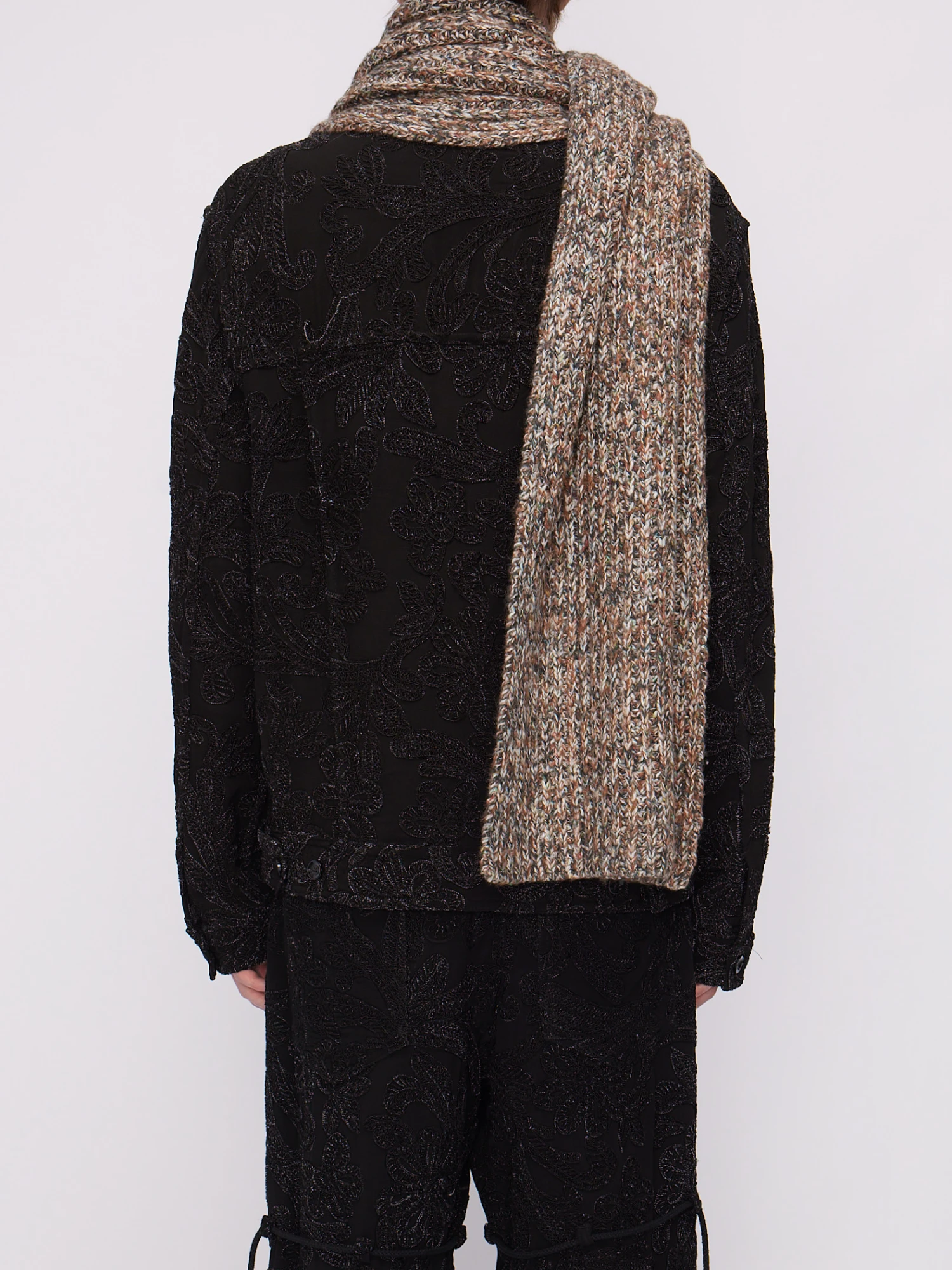 Шарф Song for the Mute Cable Knit Melange Taupe