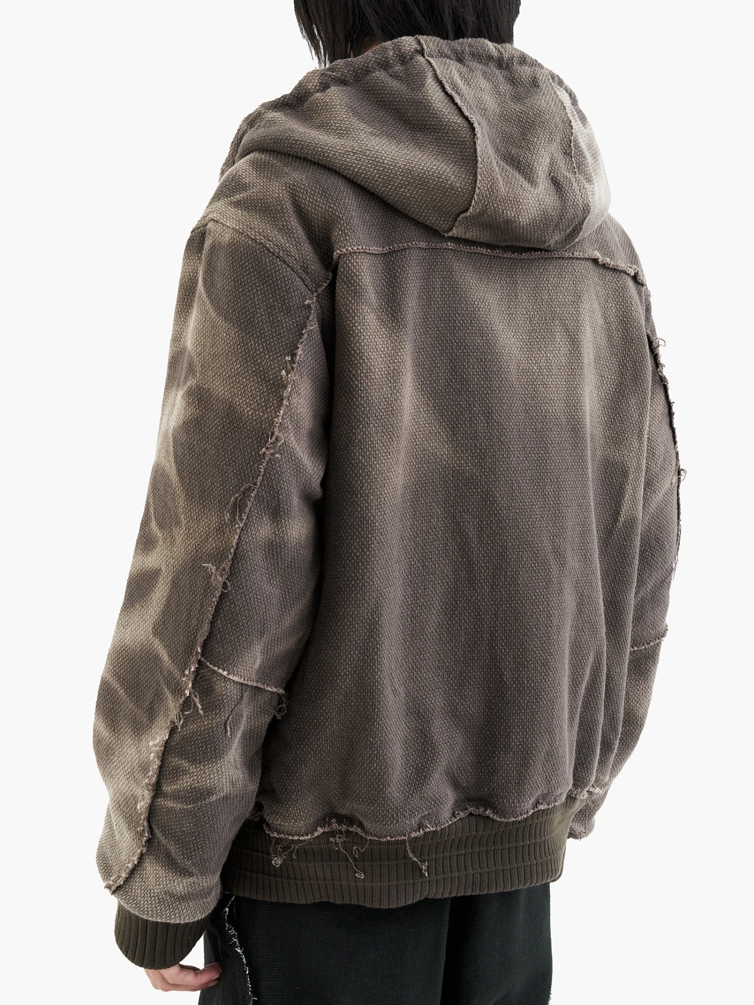 Бомбер JIYONGKIM Sun-Bleached Raw Edged Work Brown
