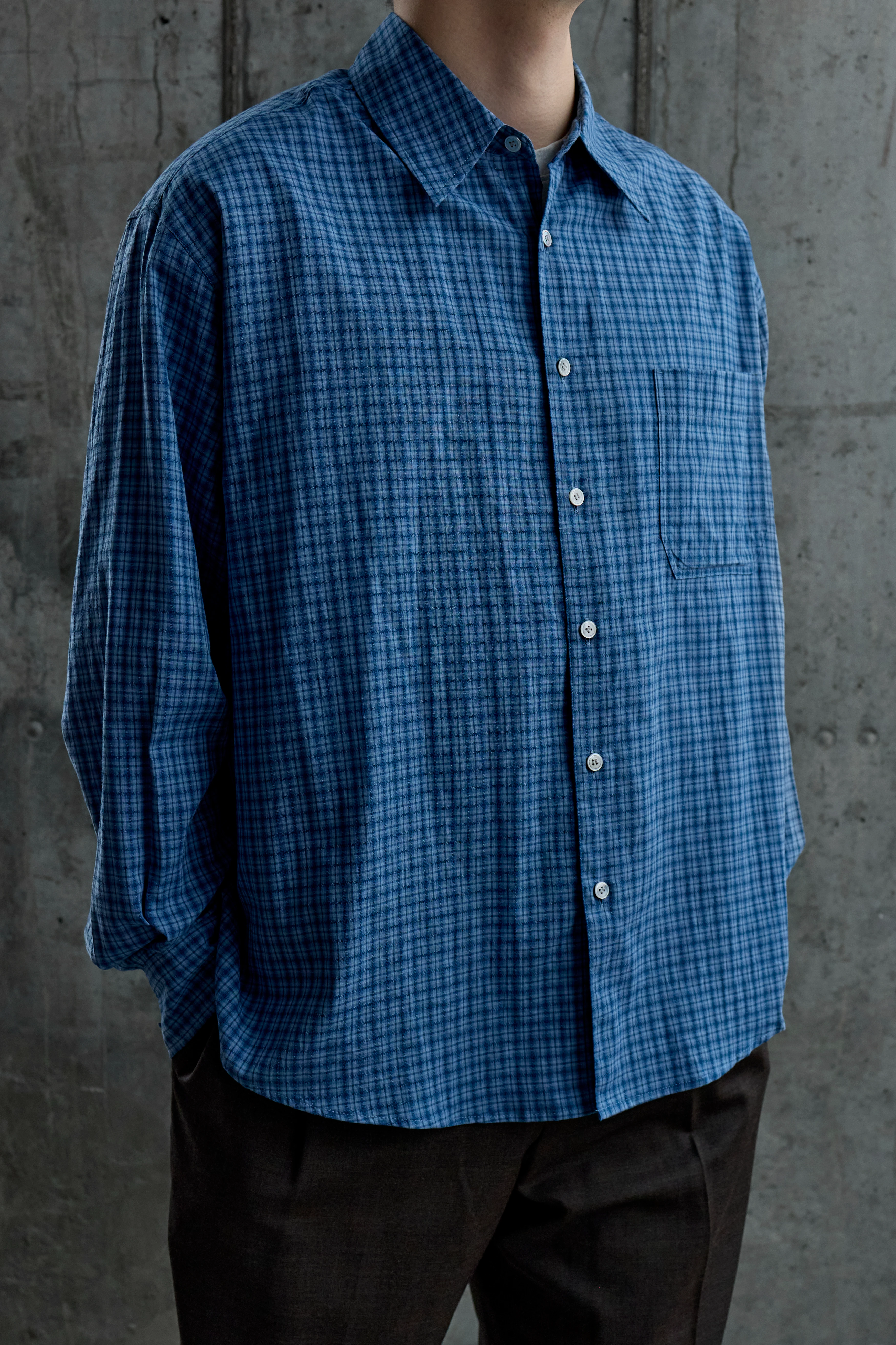 Рубашка COOR Alternate Check Oversized Blue Check