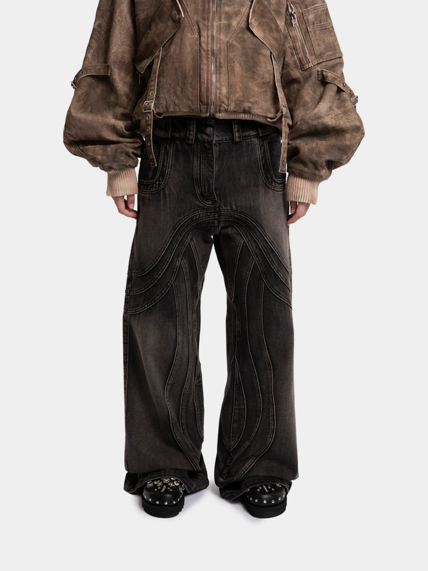 Джинсы NO/FAITH STUDIOS Wave Denim Black