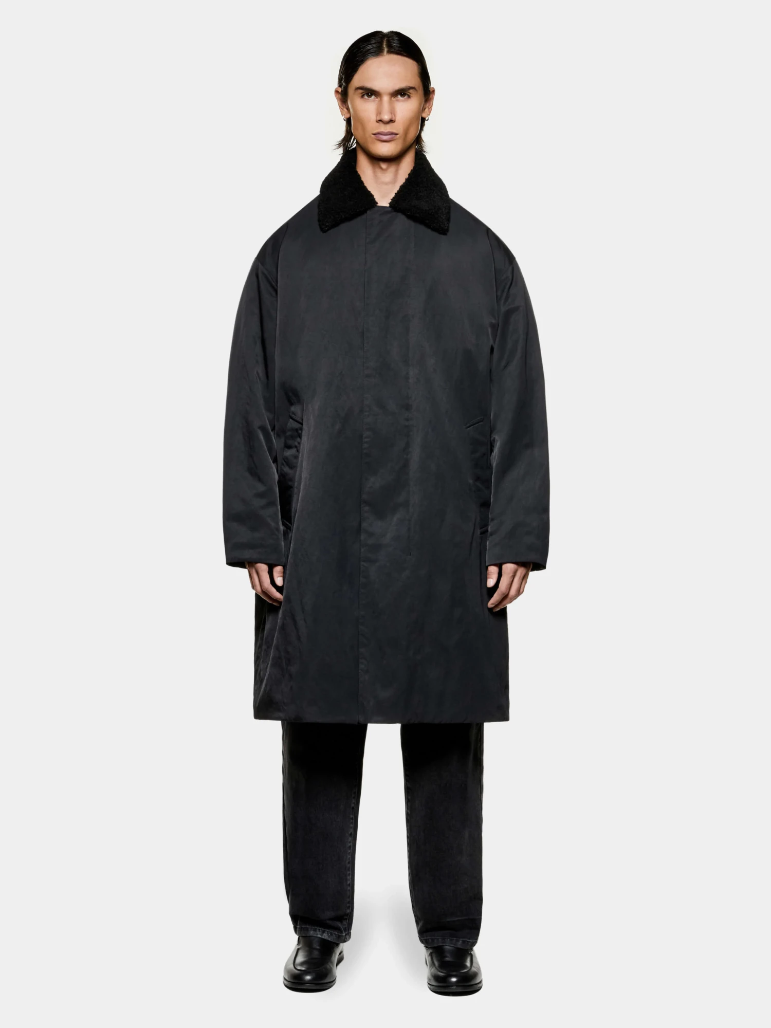 Парка MKI MIYUKI ZOKU Padded Nylon Overcoat Black