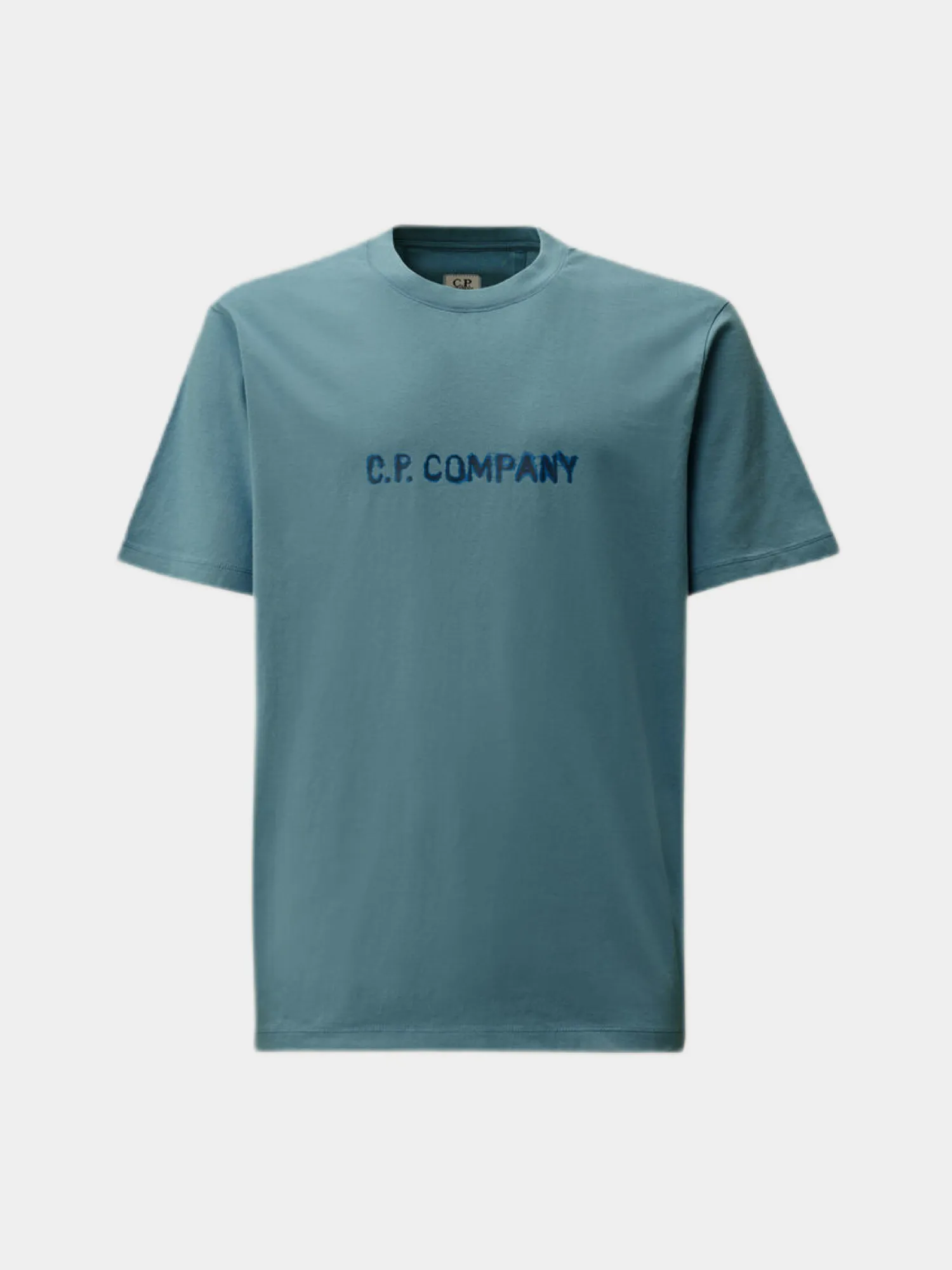 Футболка C.P. Company 30/1 Jersey Logo Aegean Blue