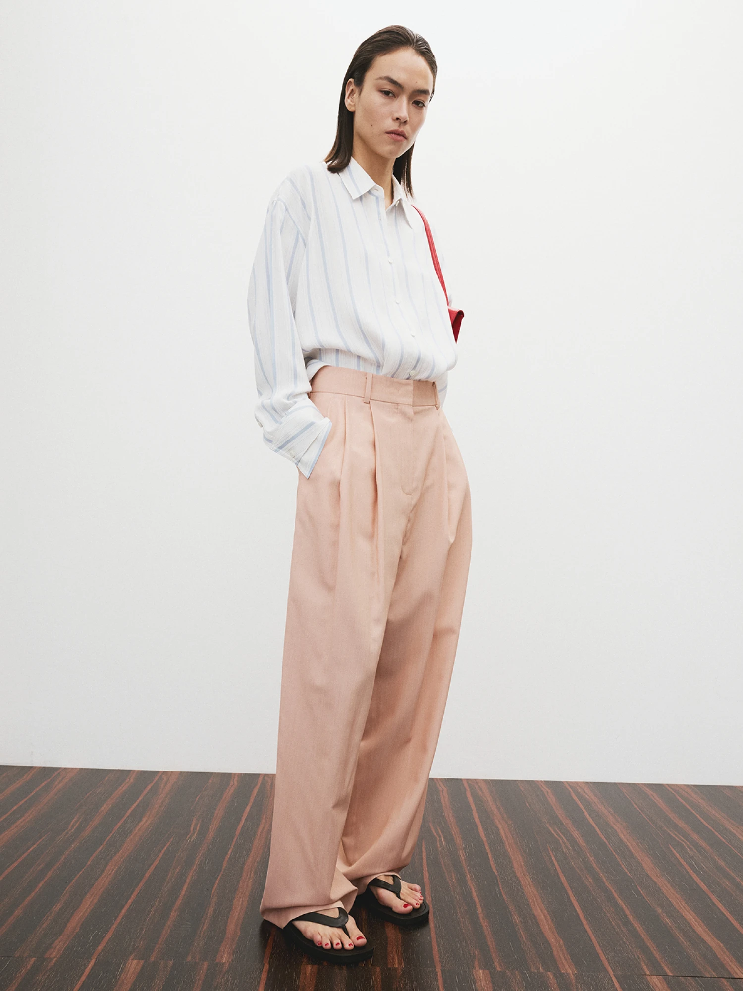 Женские брюки Recto Double Pleated Wide Peach