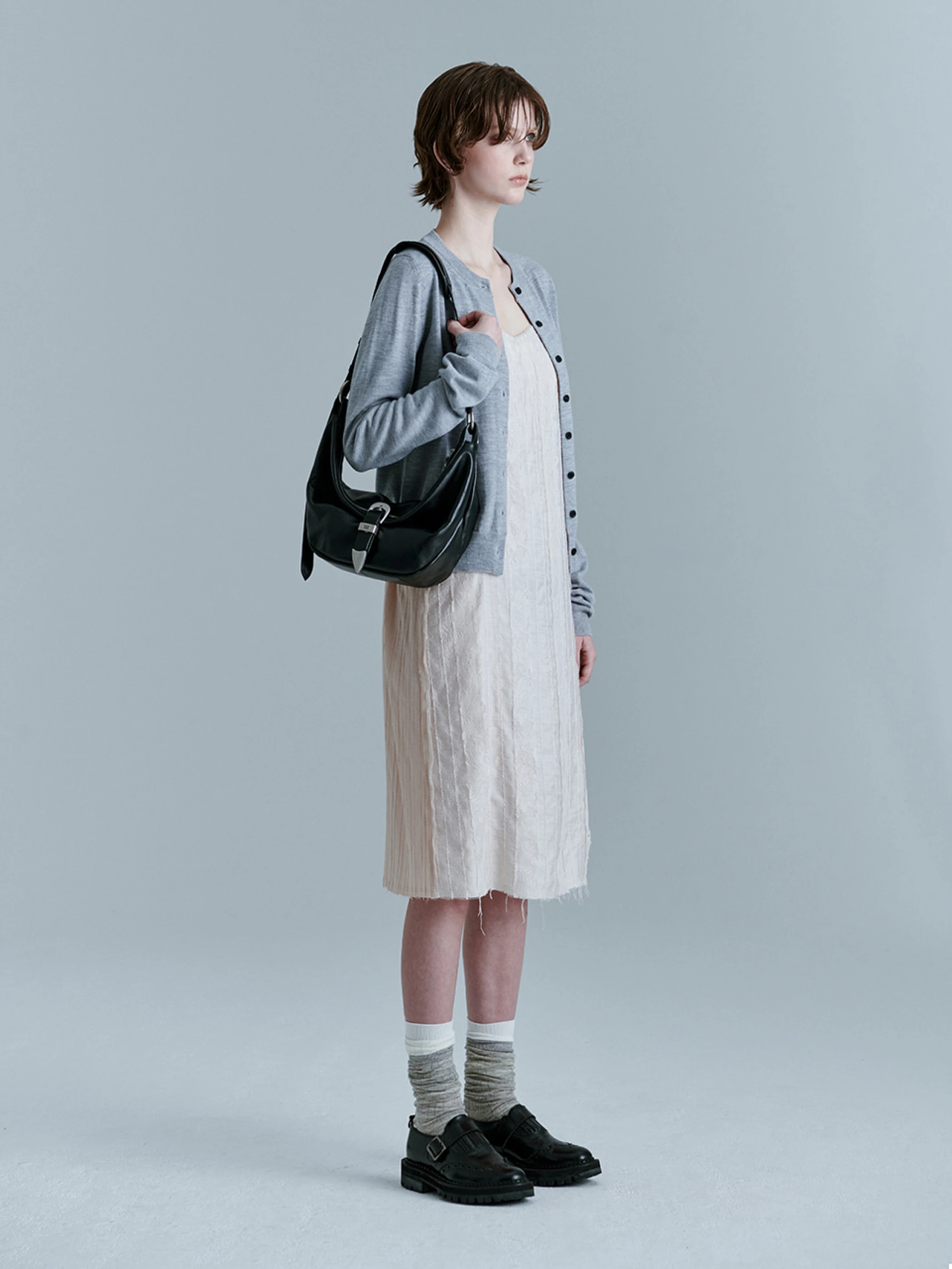 Сумка MARGESHERWOOD Belted Hobo Medium Black Glossy Plain