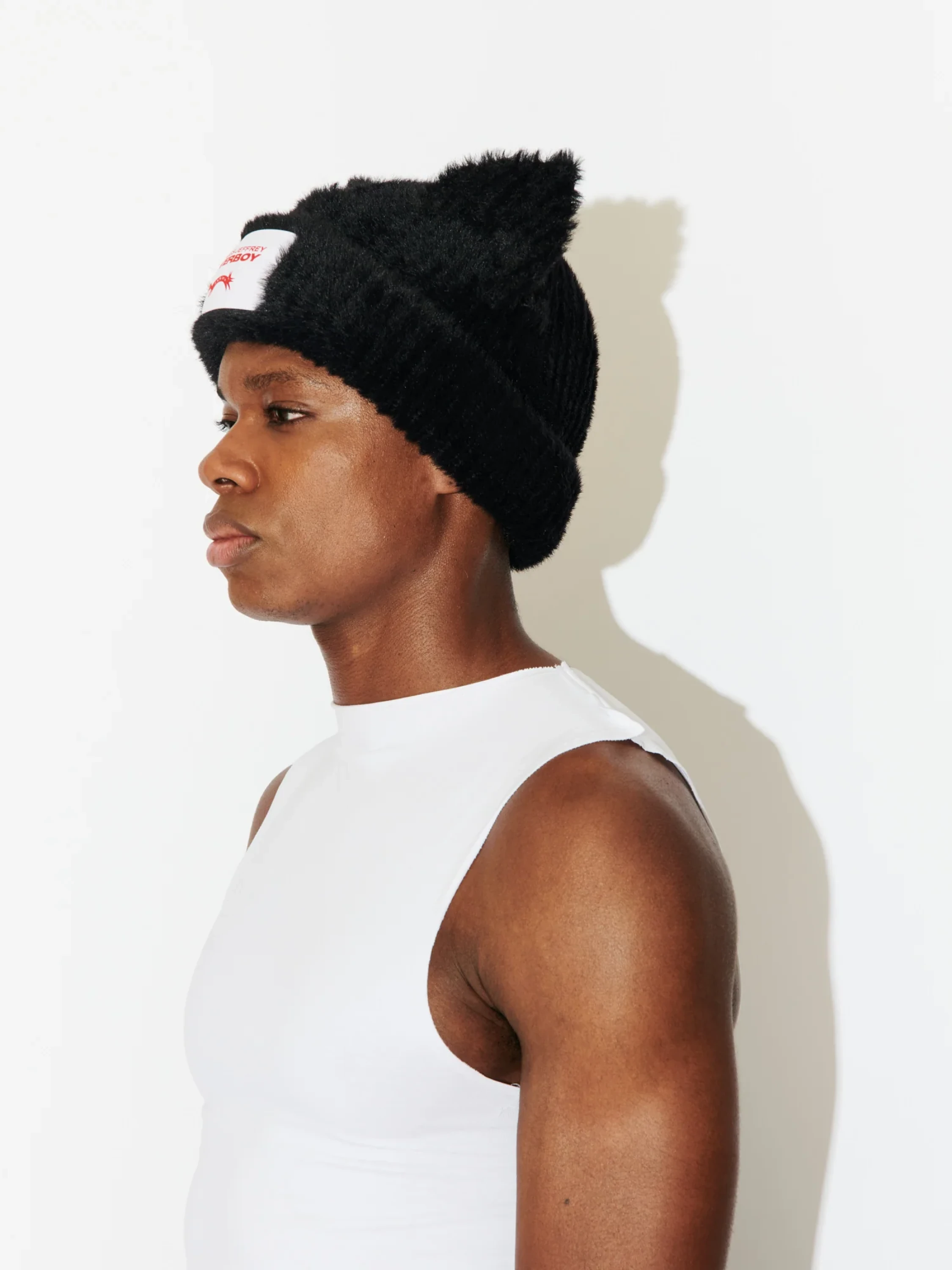 Шапка Charles Jeffrey Loverboy Fluffy Chunky Ears Black