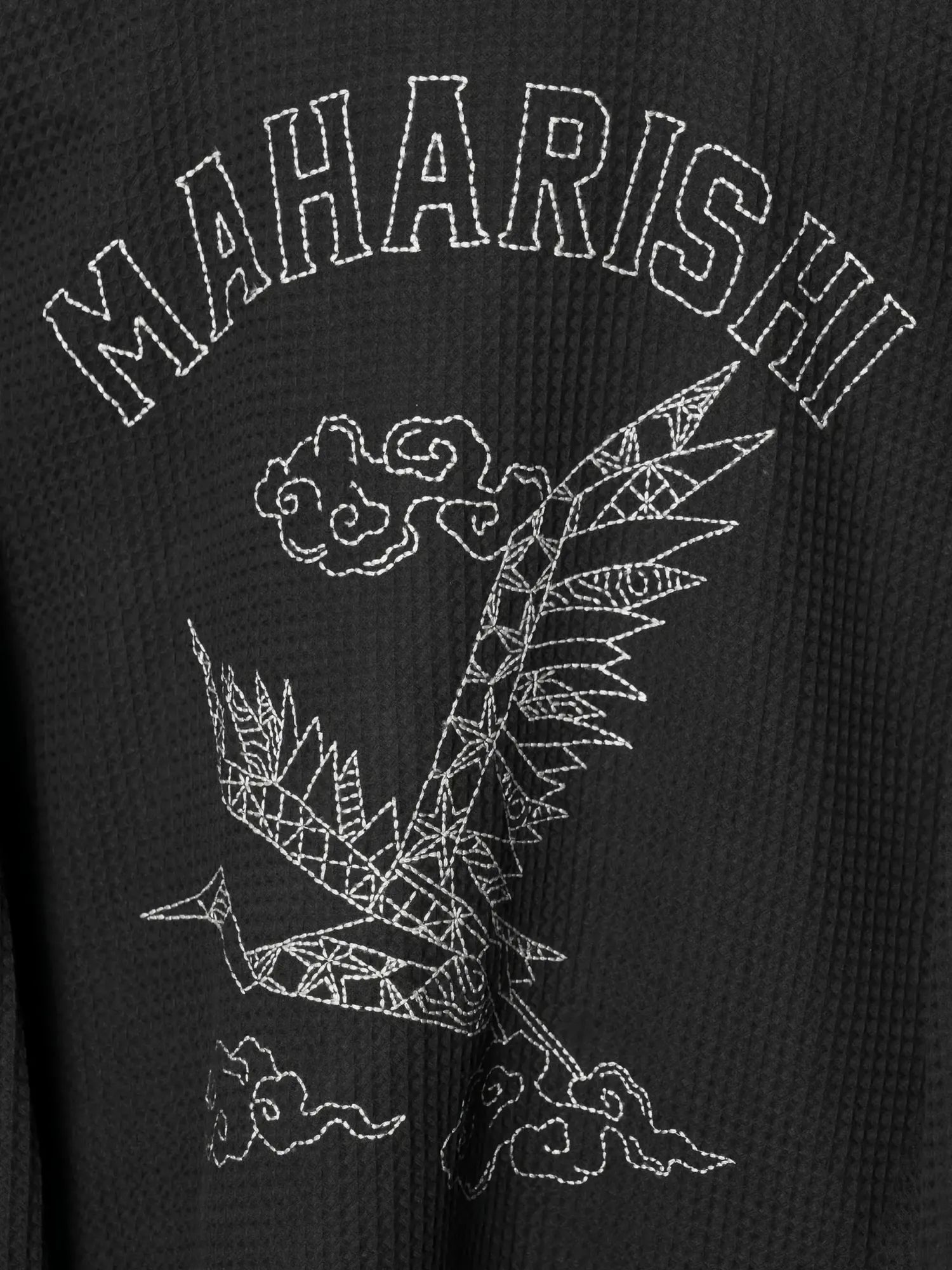 Кимоно MAHARISHI 6241 Embroidered Waffle Black