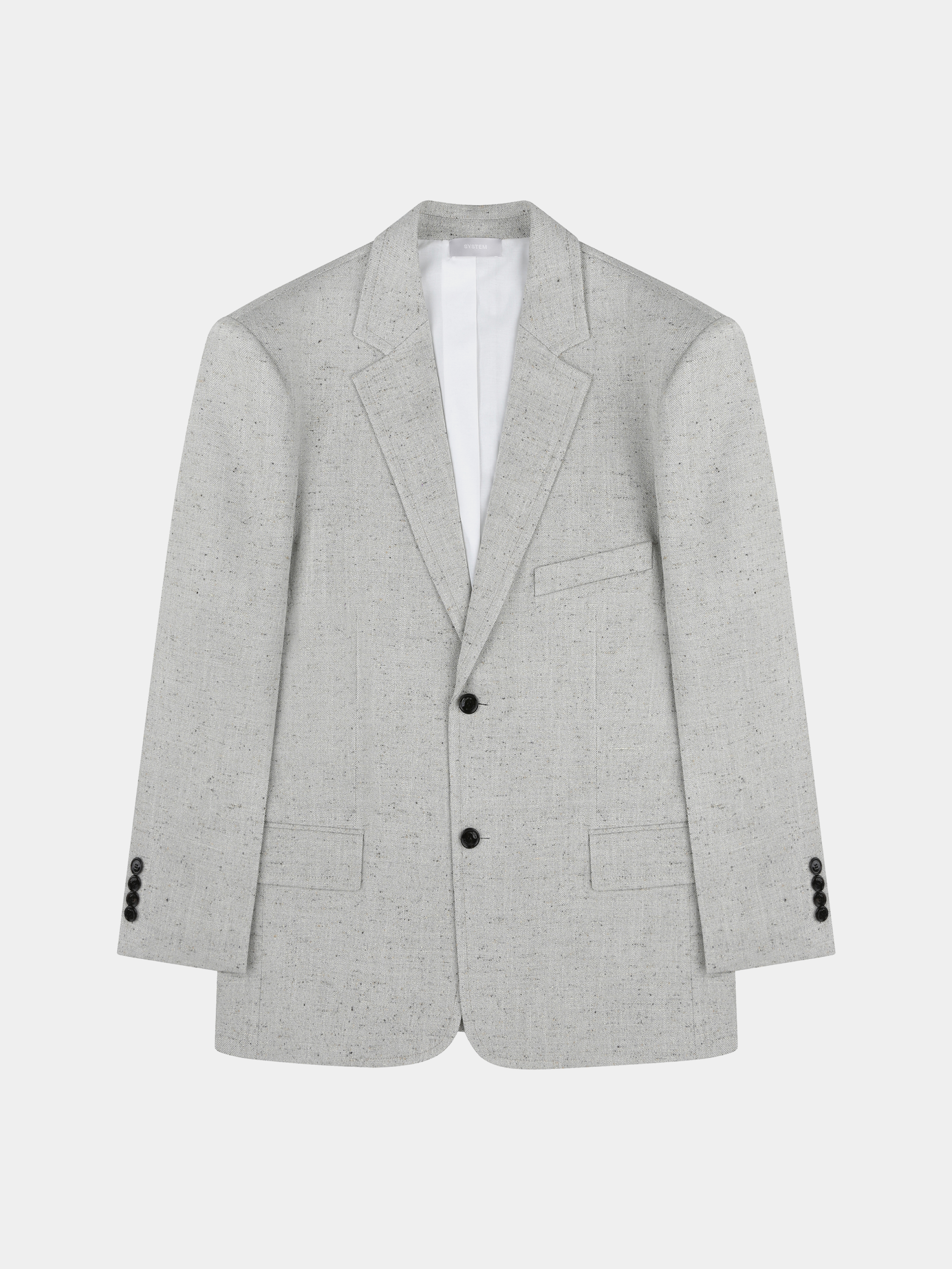 Пиджак System Silk Blend Oversized Yelow Grey