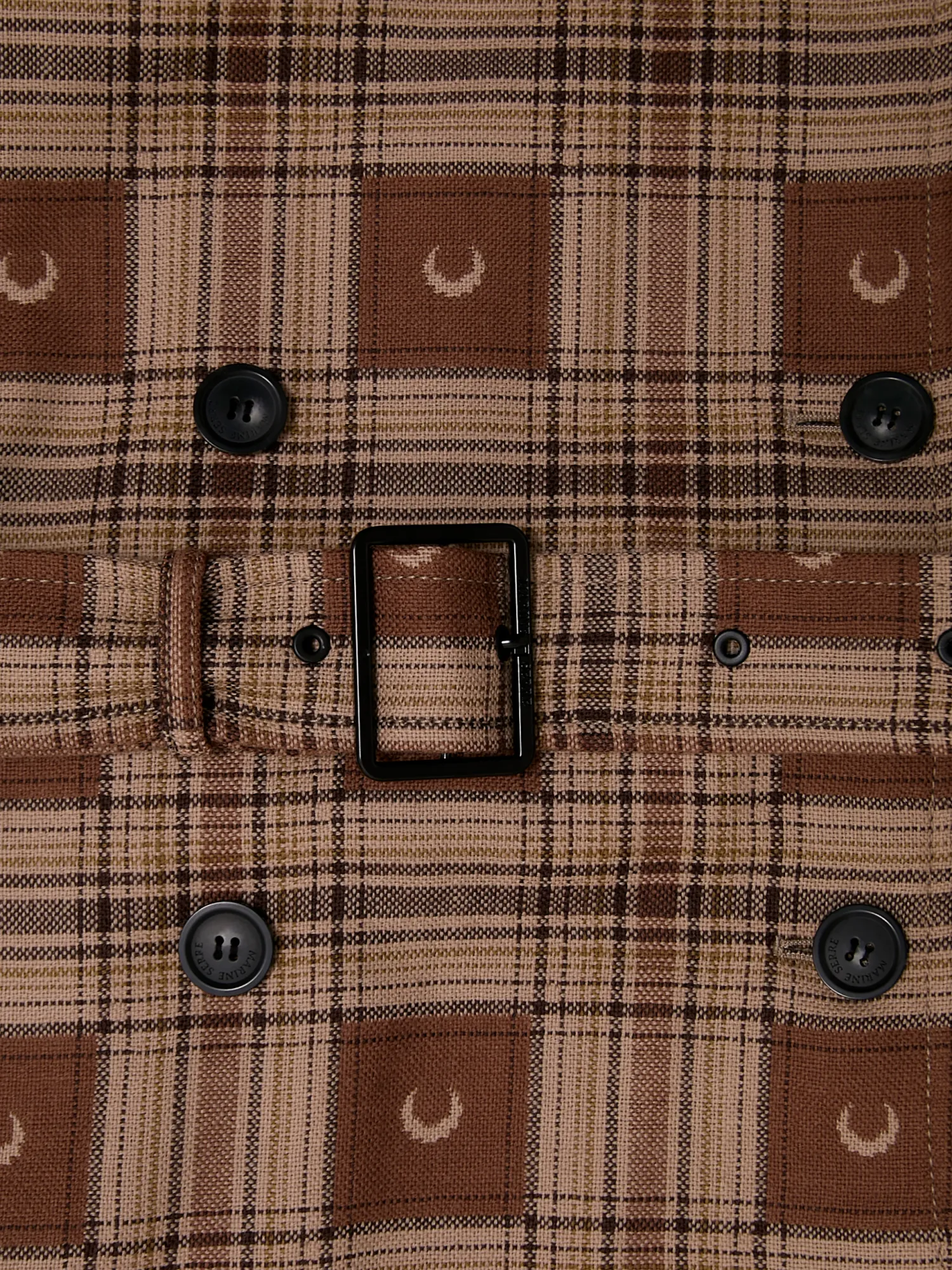 Тренч Marine Serre Moon Checks Jacquard Light Brown