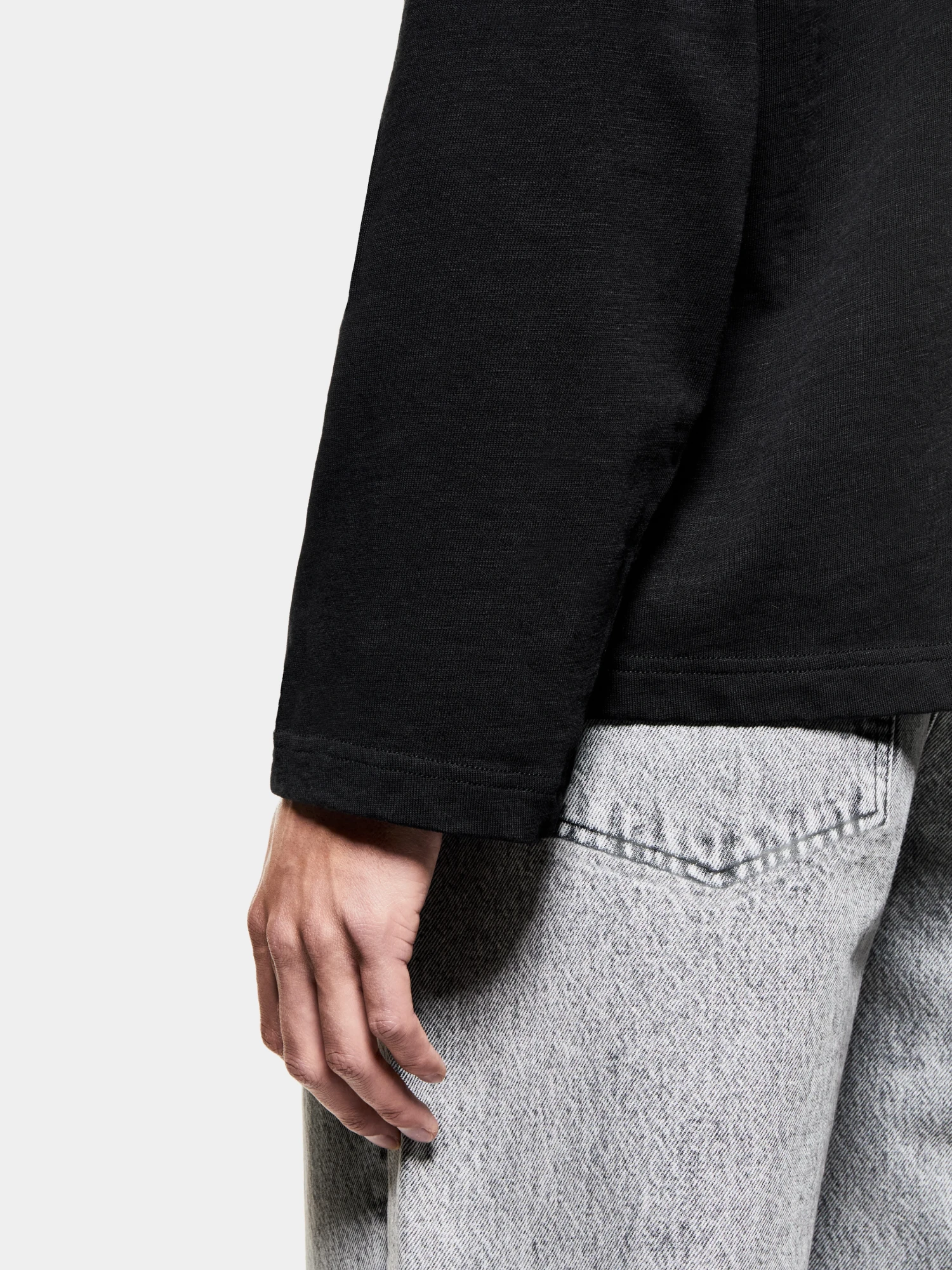 Лонгслив MKI MIYUKI ZOKU 220 Gsm Slub Black