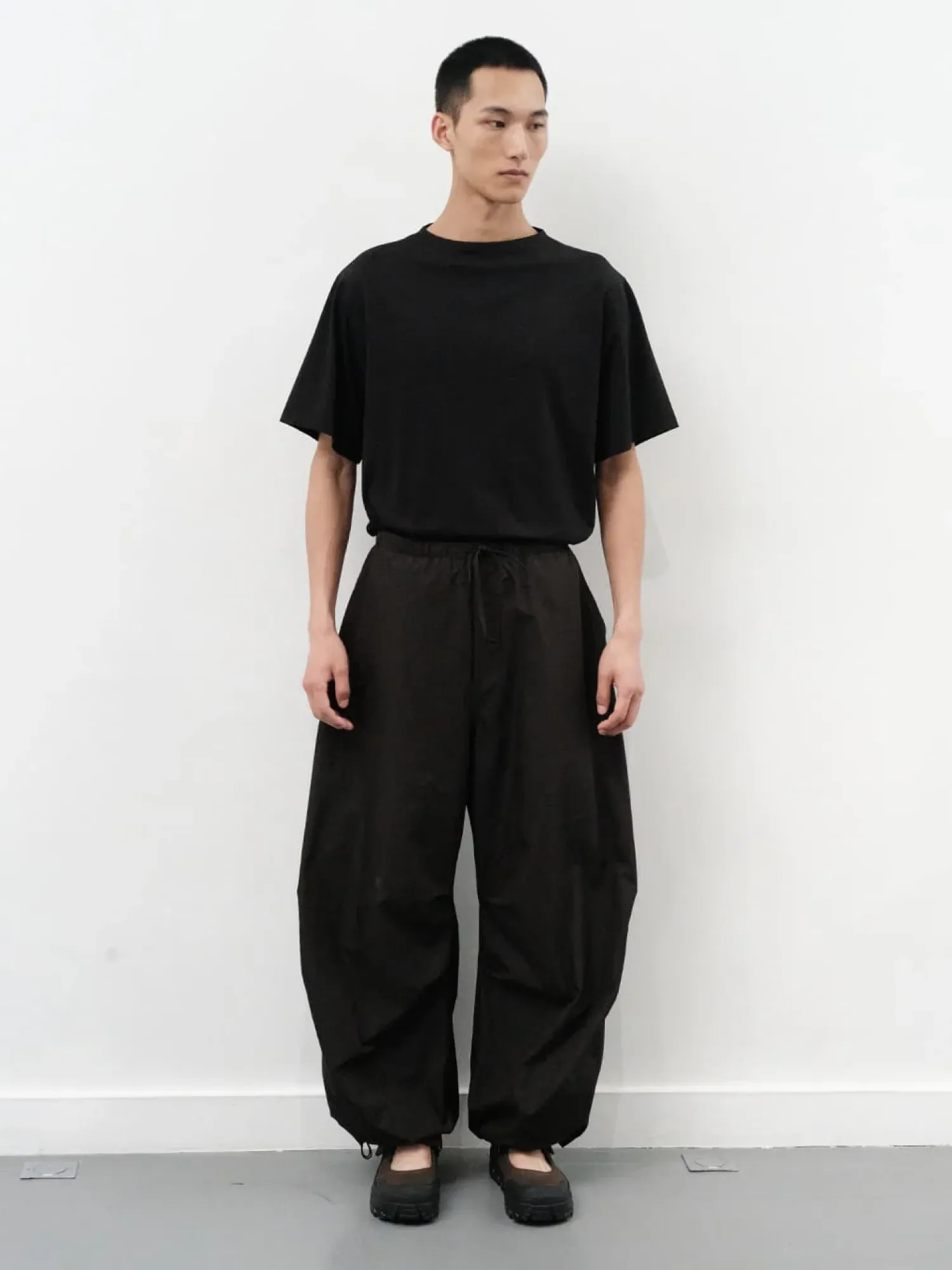 Футболка AMOMENTO Boat Neck T-Shirts Black