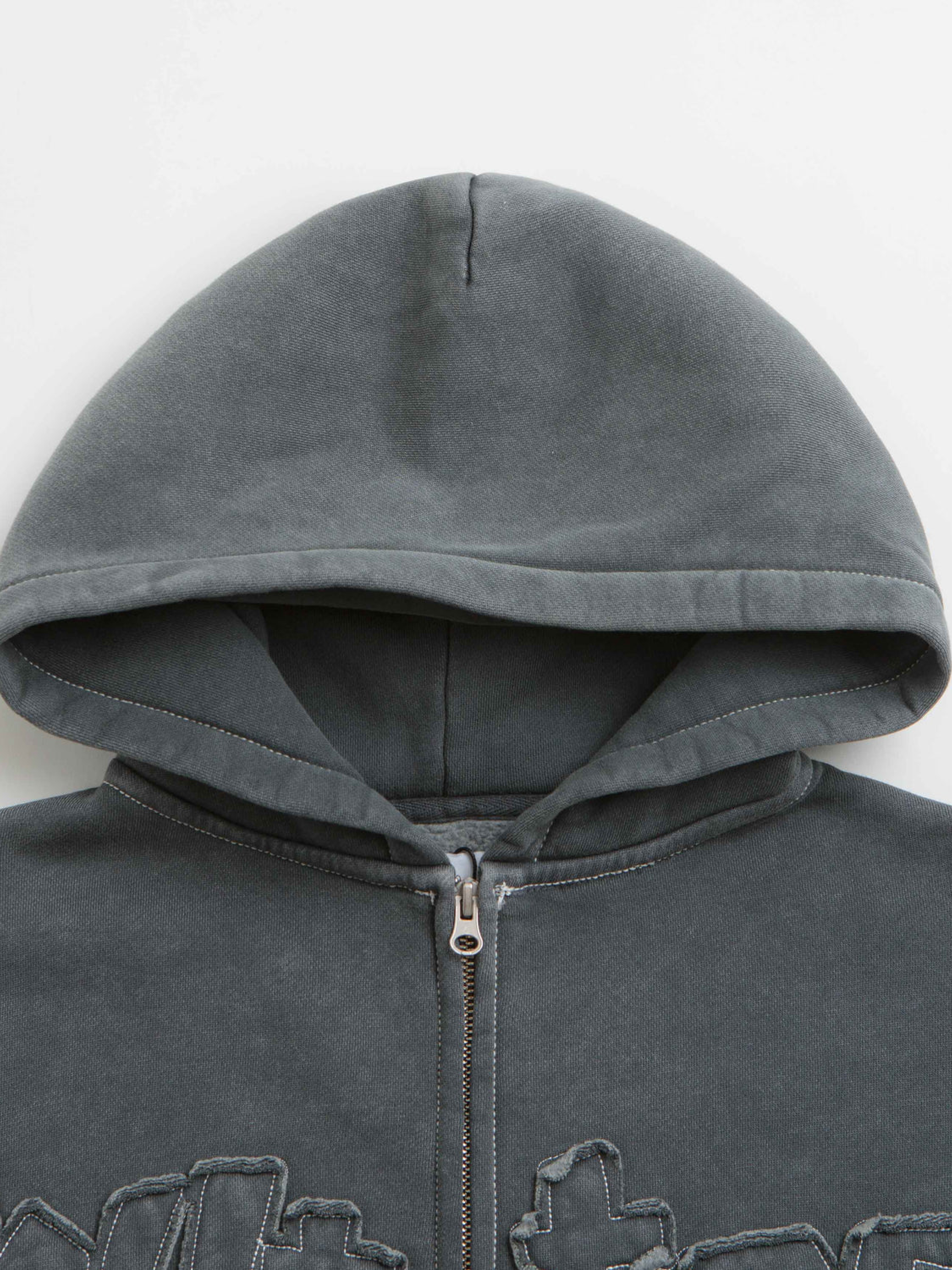 Зип-худи Butter Goods Mineral Wash Zip-Thru Charcoal