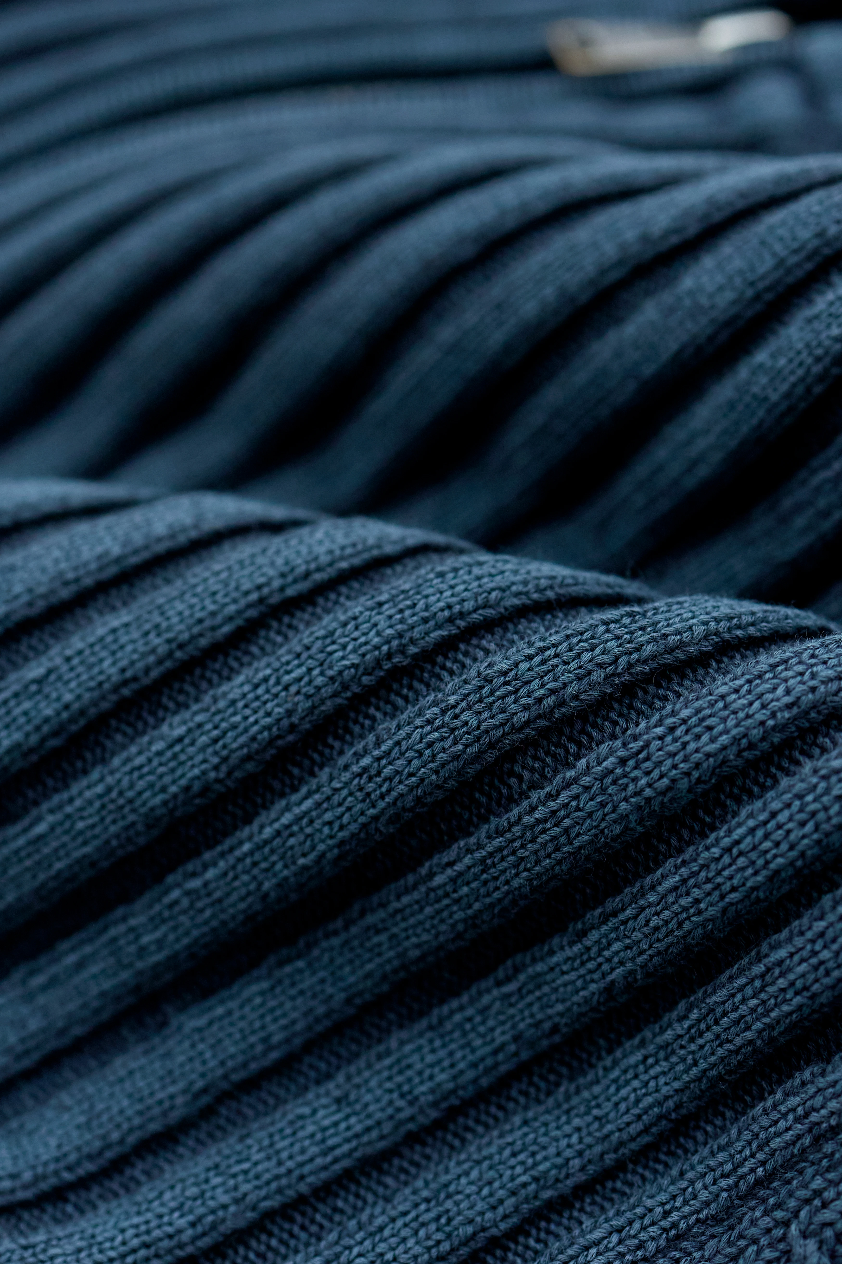 Кардиган COOR Piece Dyed Rib Knit Teal Blue