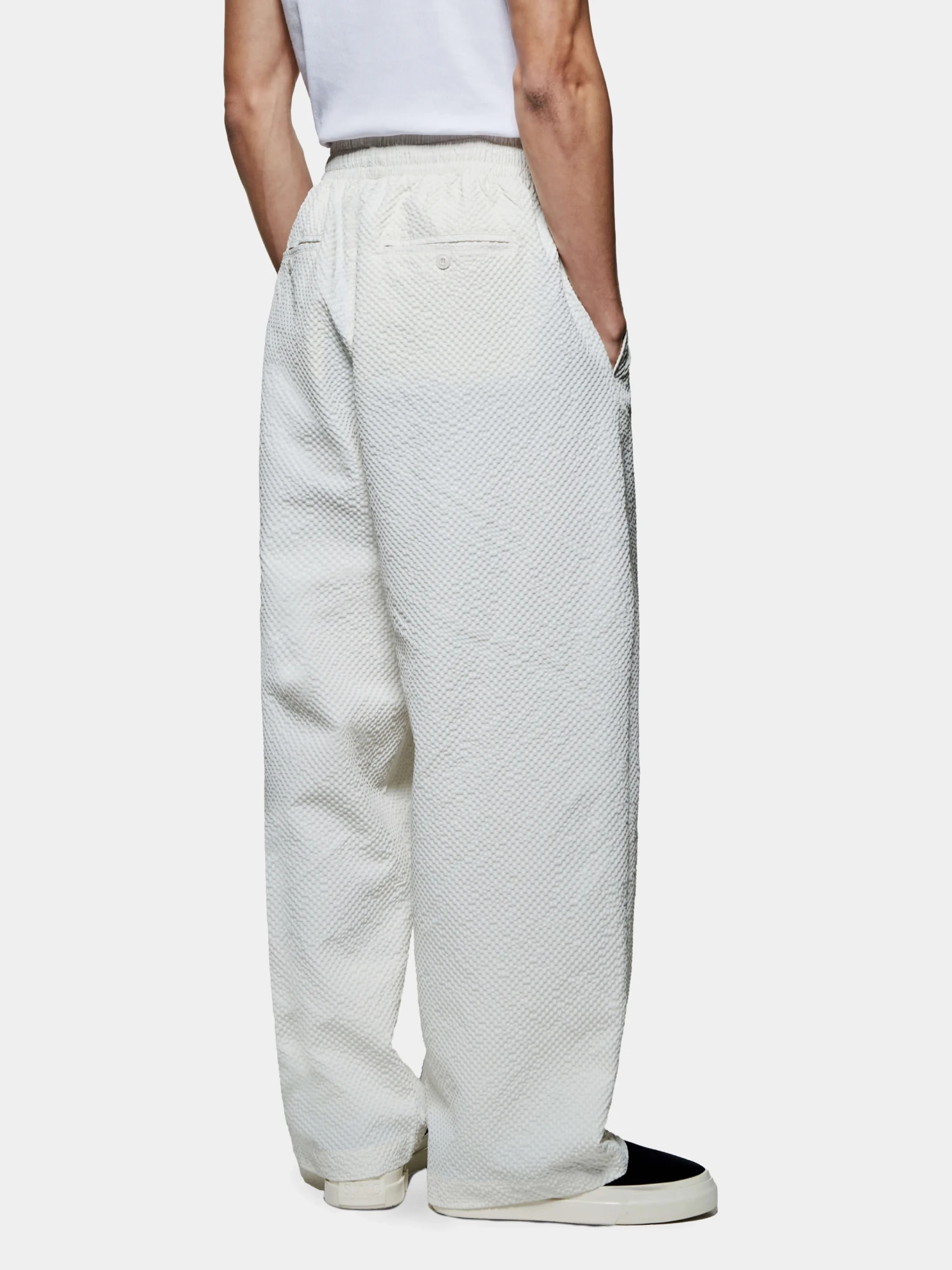 Брюки MKI MIYUKI ZOKU Seersucker Wide Leg Bone