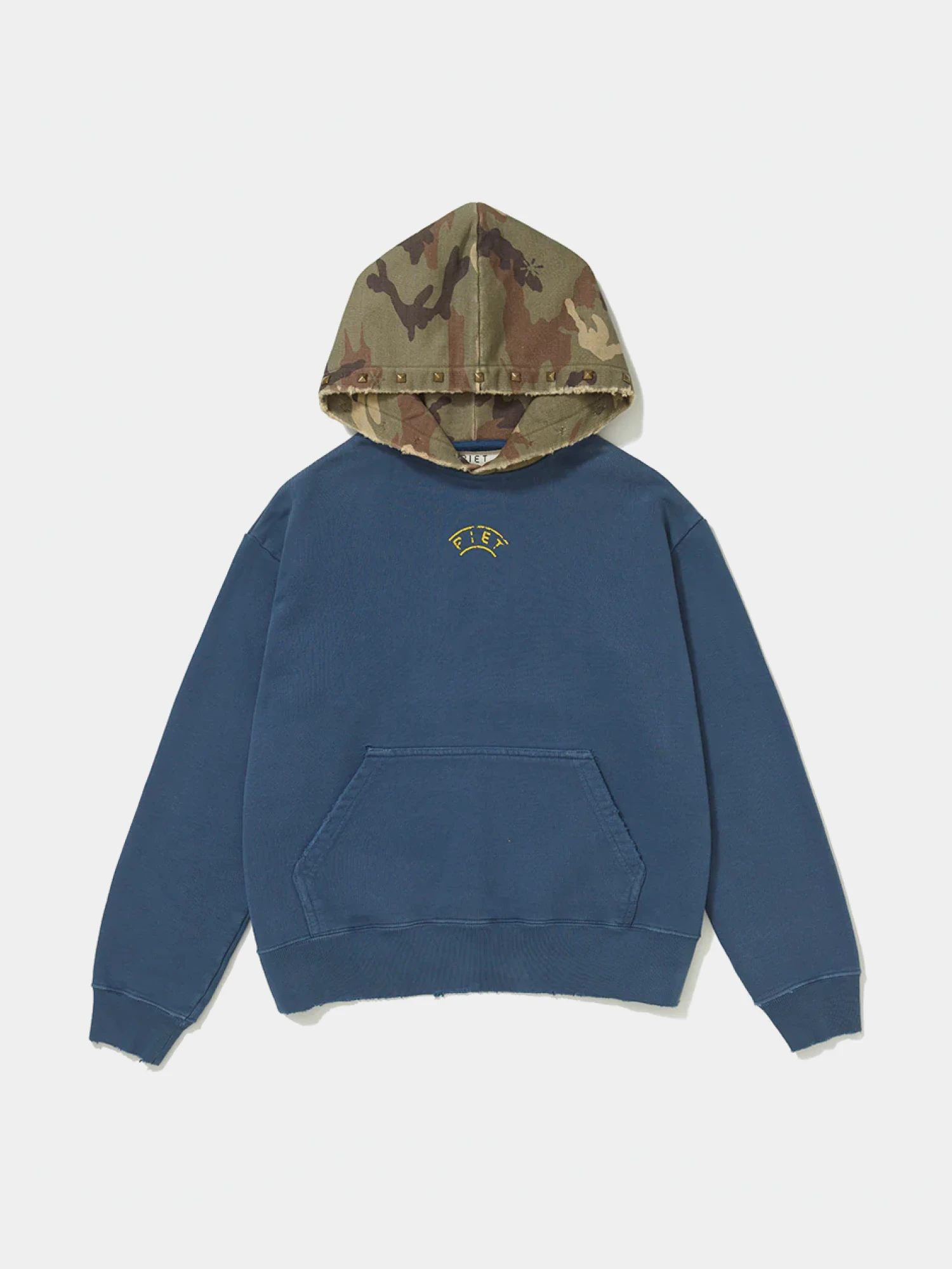 Худи PIET Distressed Camo Studded Navy