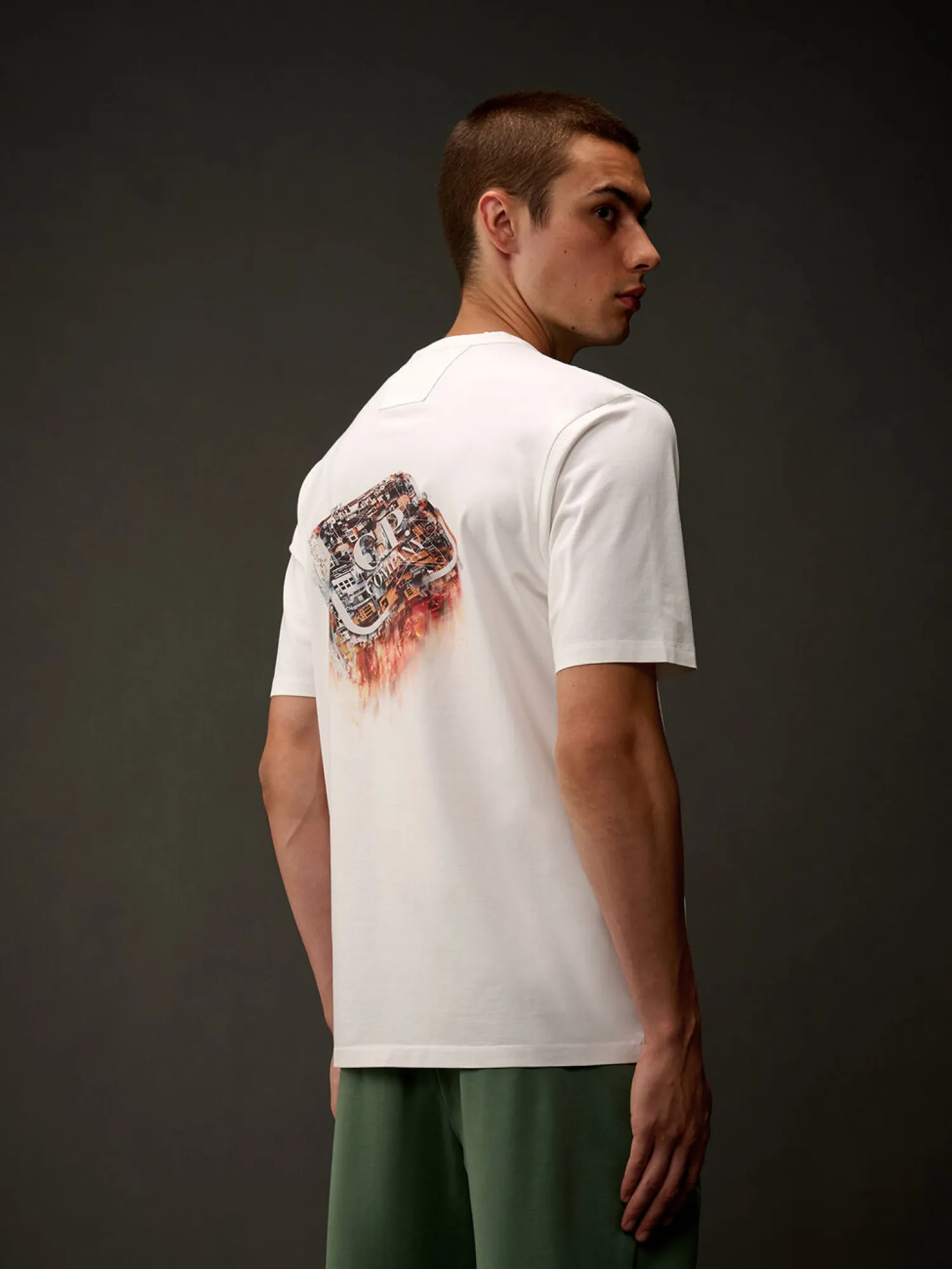 Футболка C.P. Company Metropolis Series Badge Gauze White