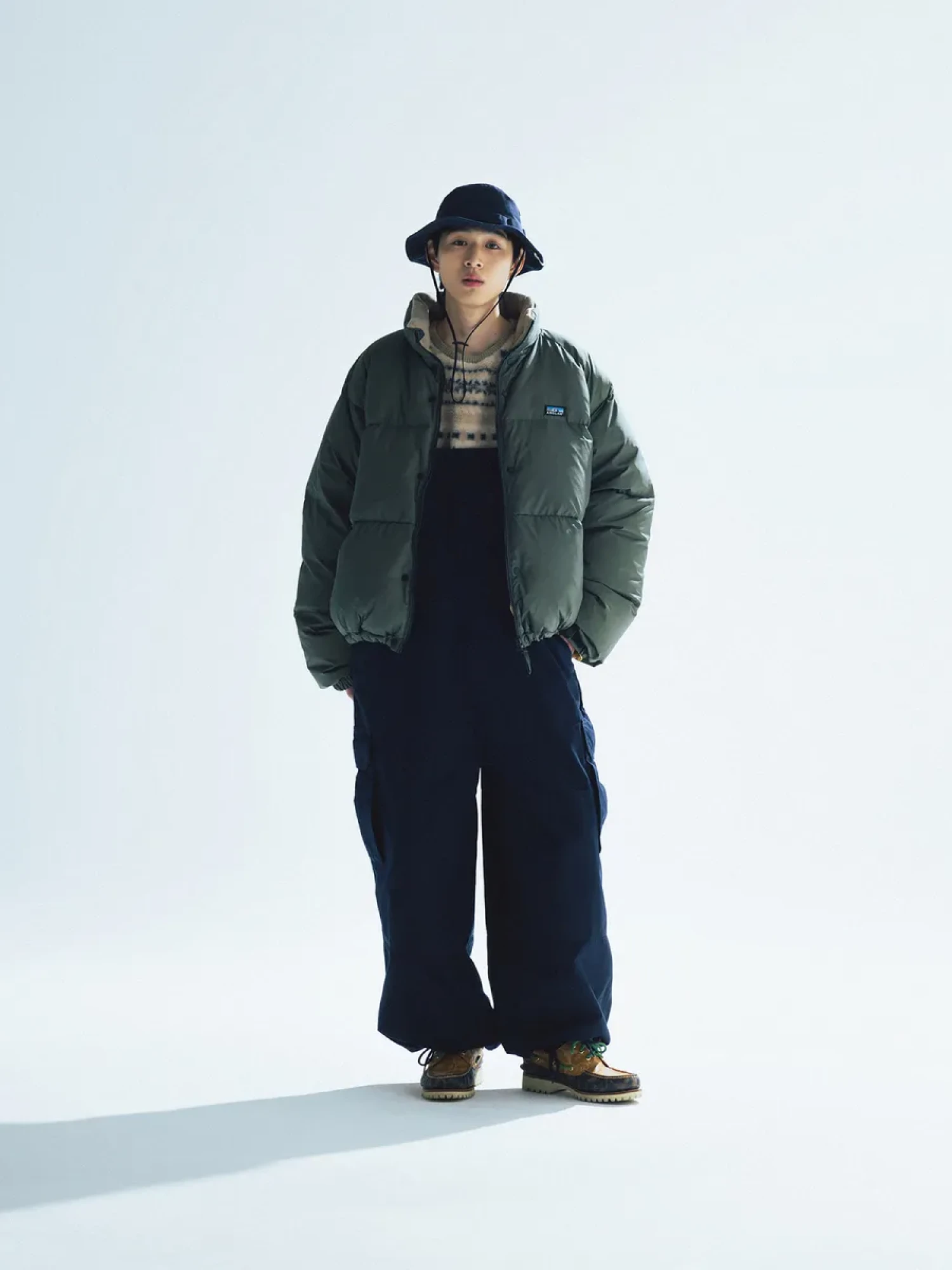 Пуховик ANGLAN Billow Snap Down Jacket Khaki