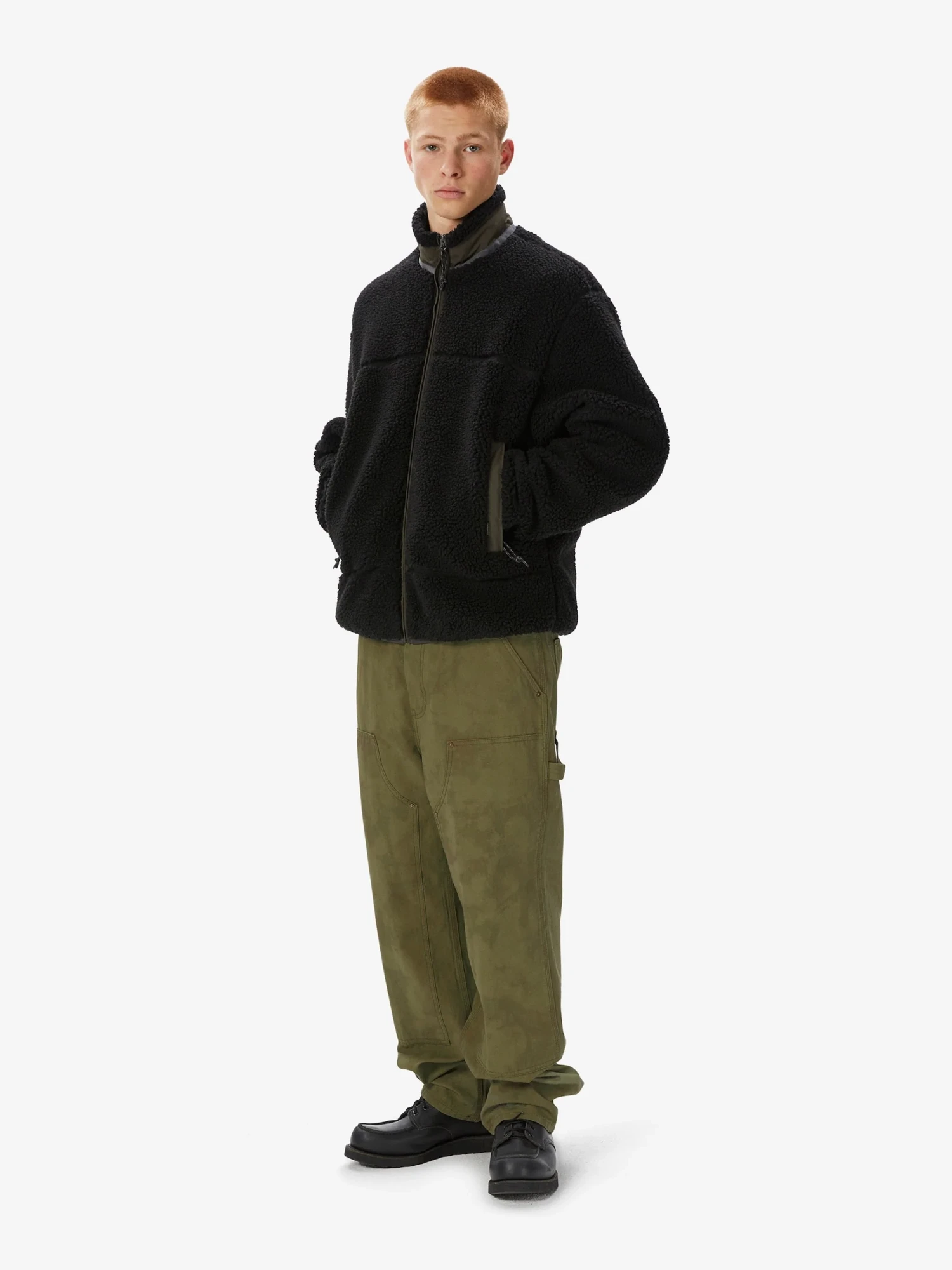 Флисовая Куртка thisisneverthat T Sherpa Fleece Black