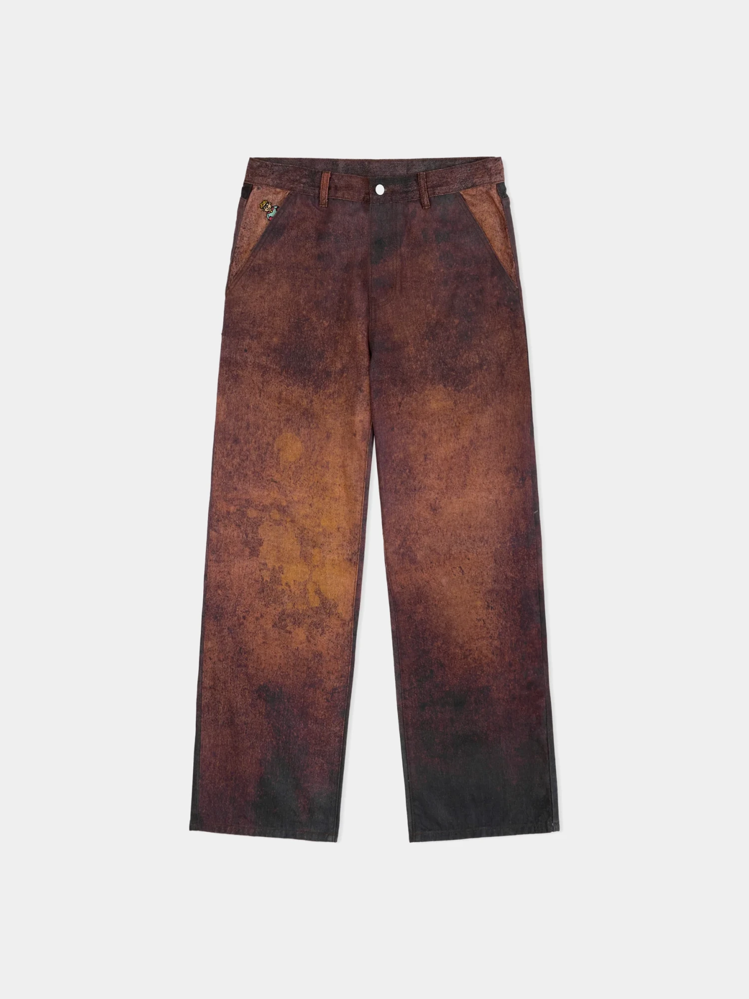 Джинсы KidSuper Printed Distressed Baggy Burnt Red