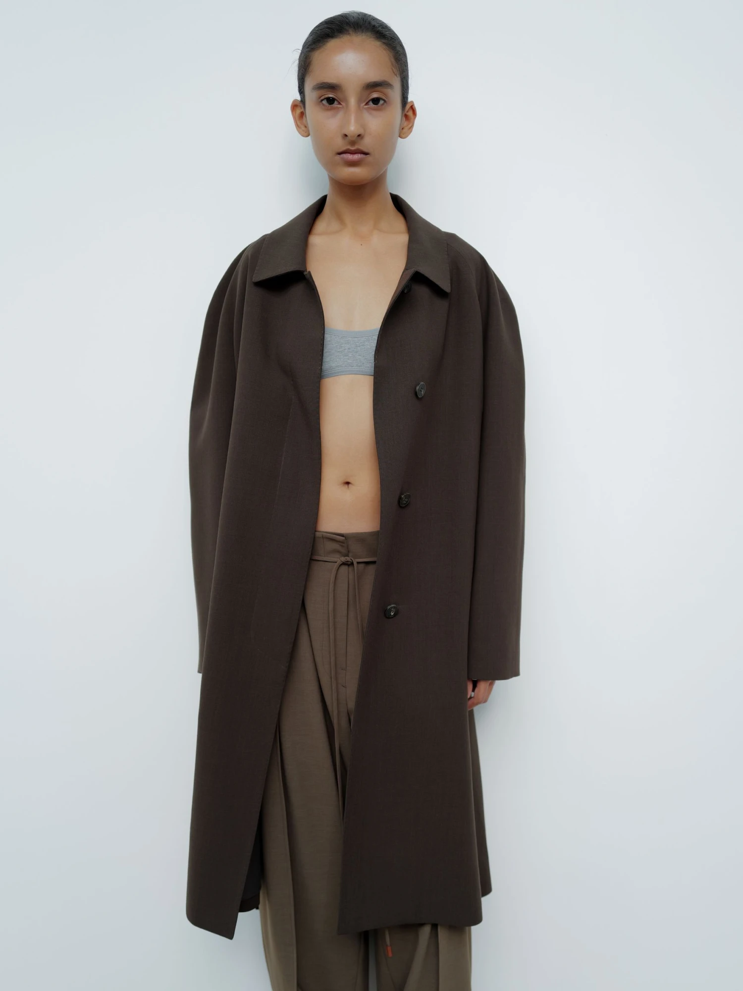 Женское пальто LE17SEPTEMBRE Belted Coat Brown