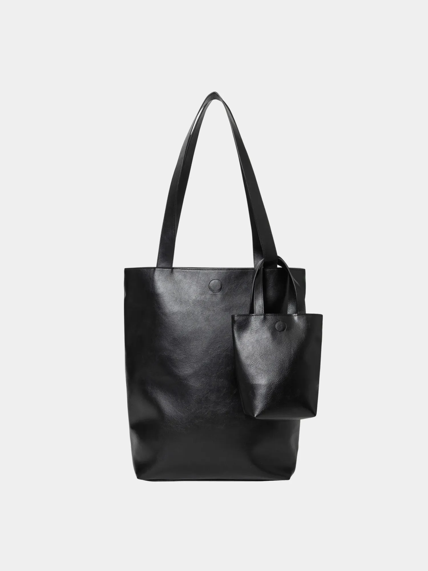Сумка AJOBYAJO Vegan Leather Dual Tote Black