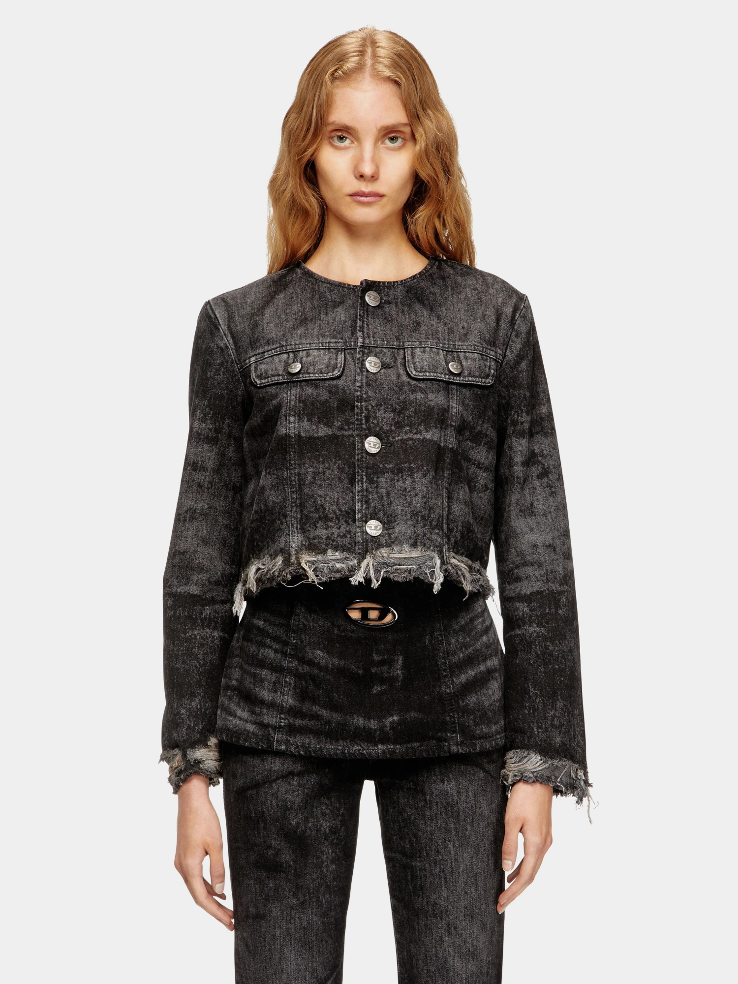 Женская джинсовая куртка Diesel De-Graffy-Fsh Black