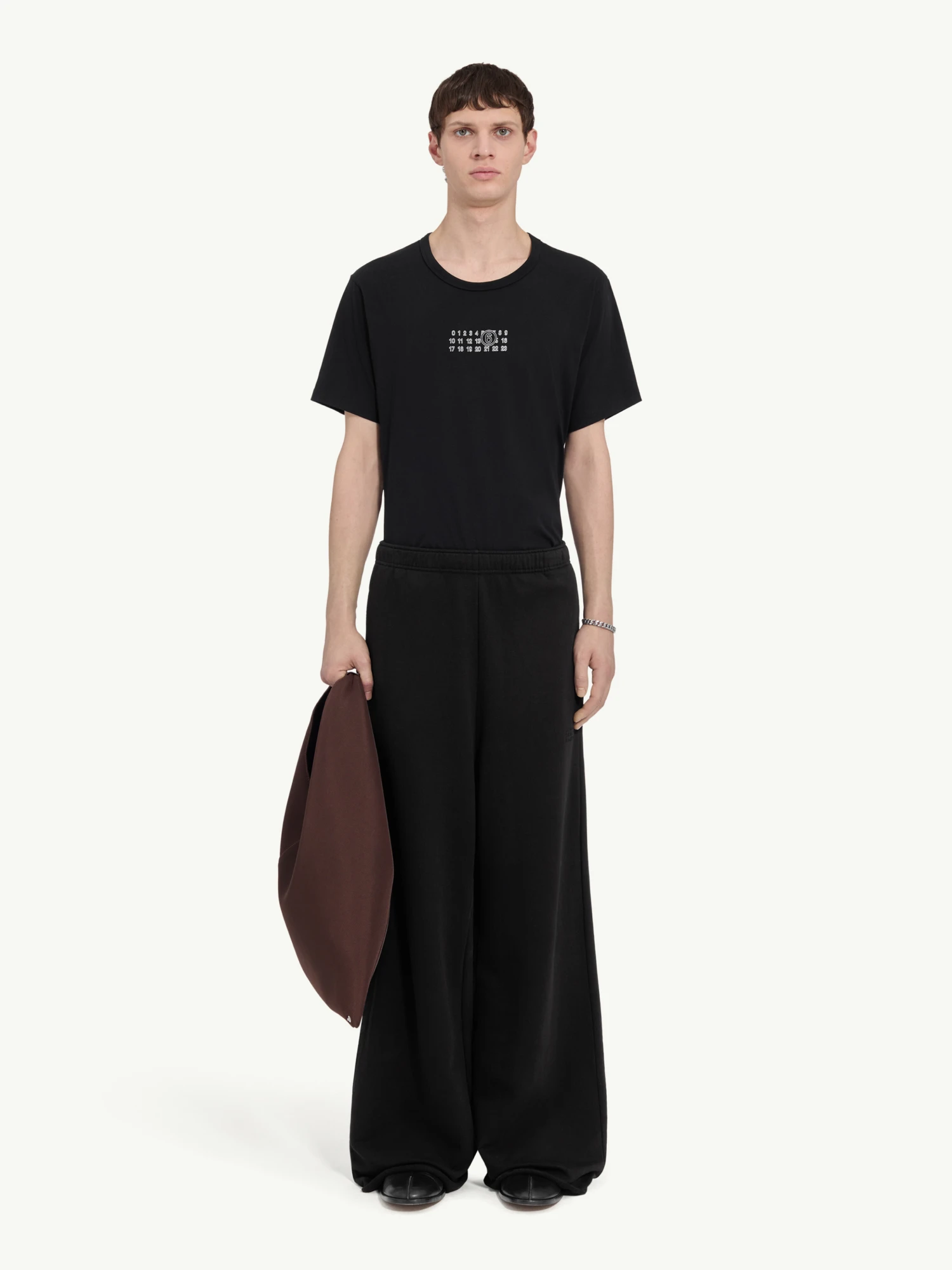 Брюки MM6 Maison Margiela Wide Leg Jersey Black