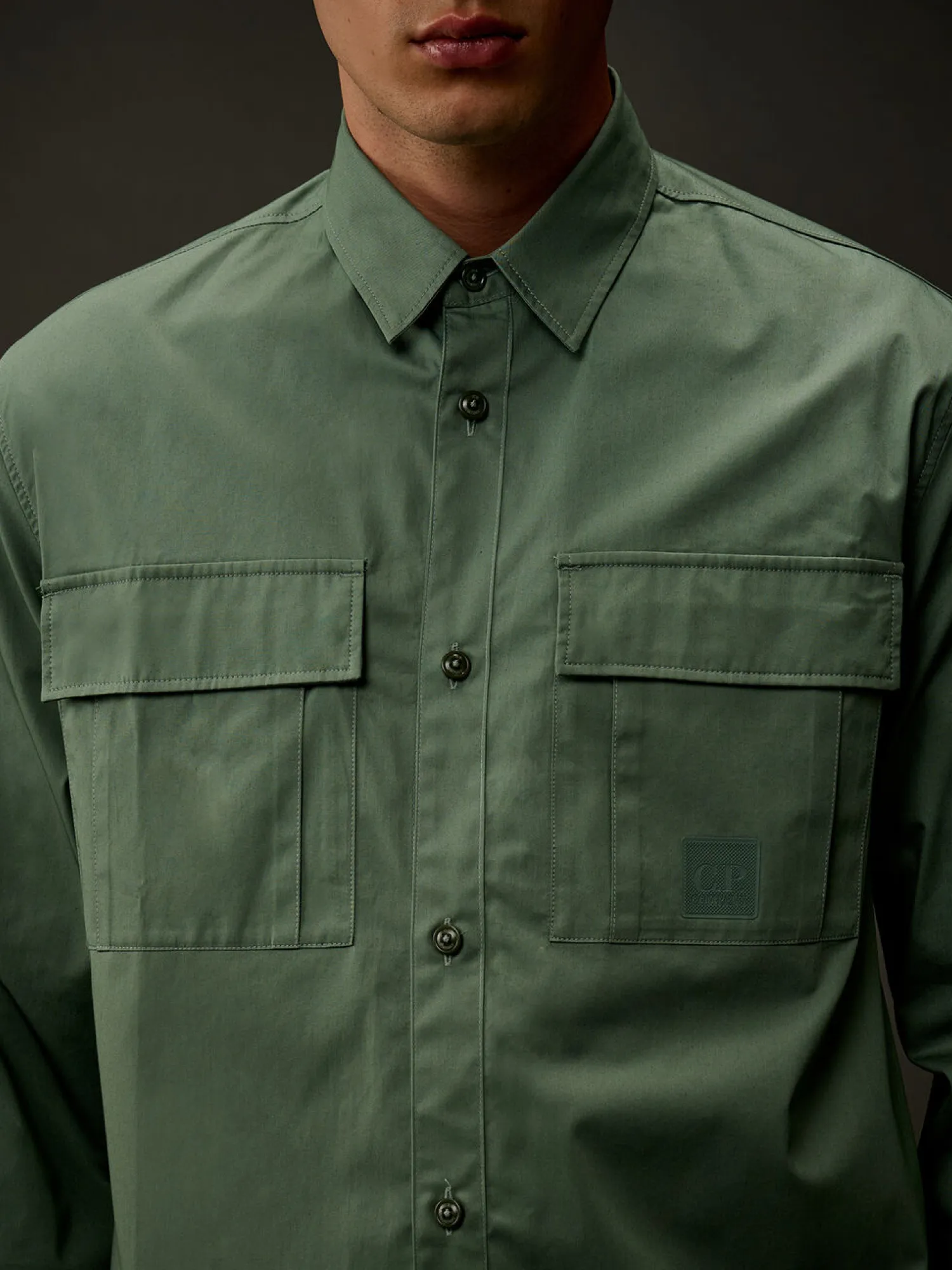 Рубашка C.P. Company Metropolis Series Gabardine Sea Spray