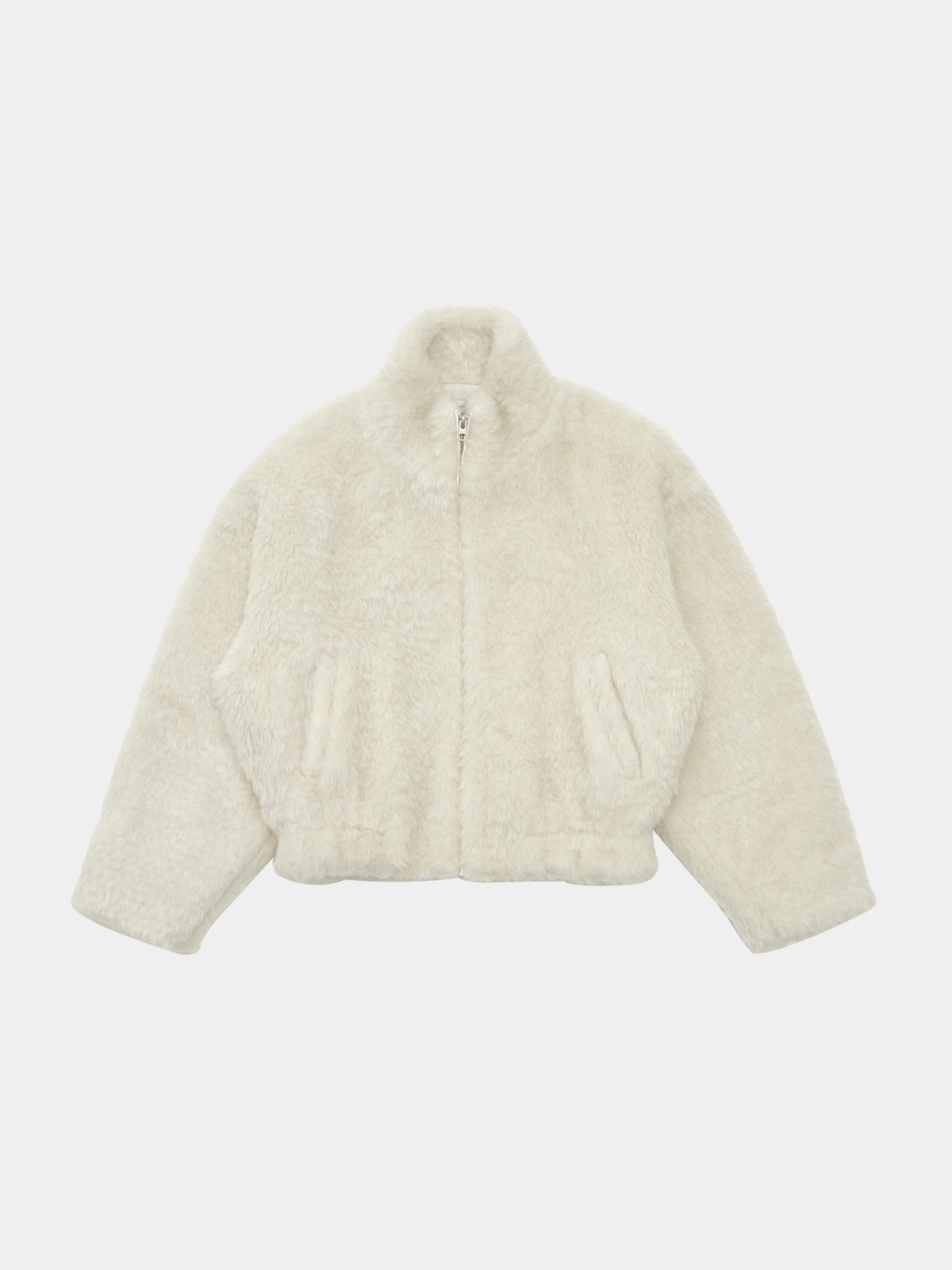 Женская флисовая куртка AMOMENTO Hairy Fur Blouson Ivory