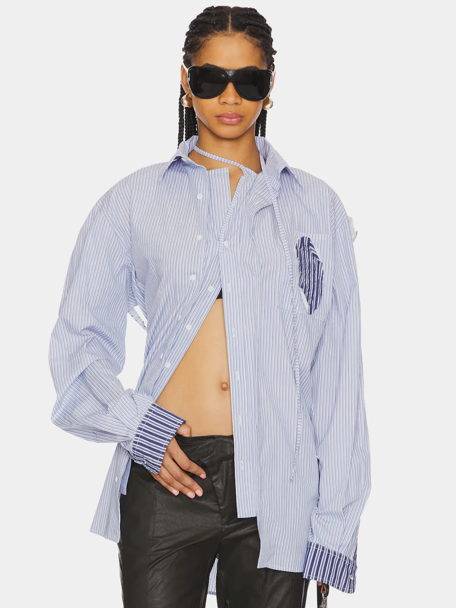 Женская Рубашка Ottolinger Oversized Shirt Blue/White