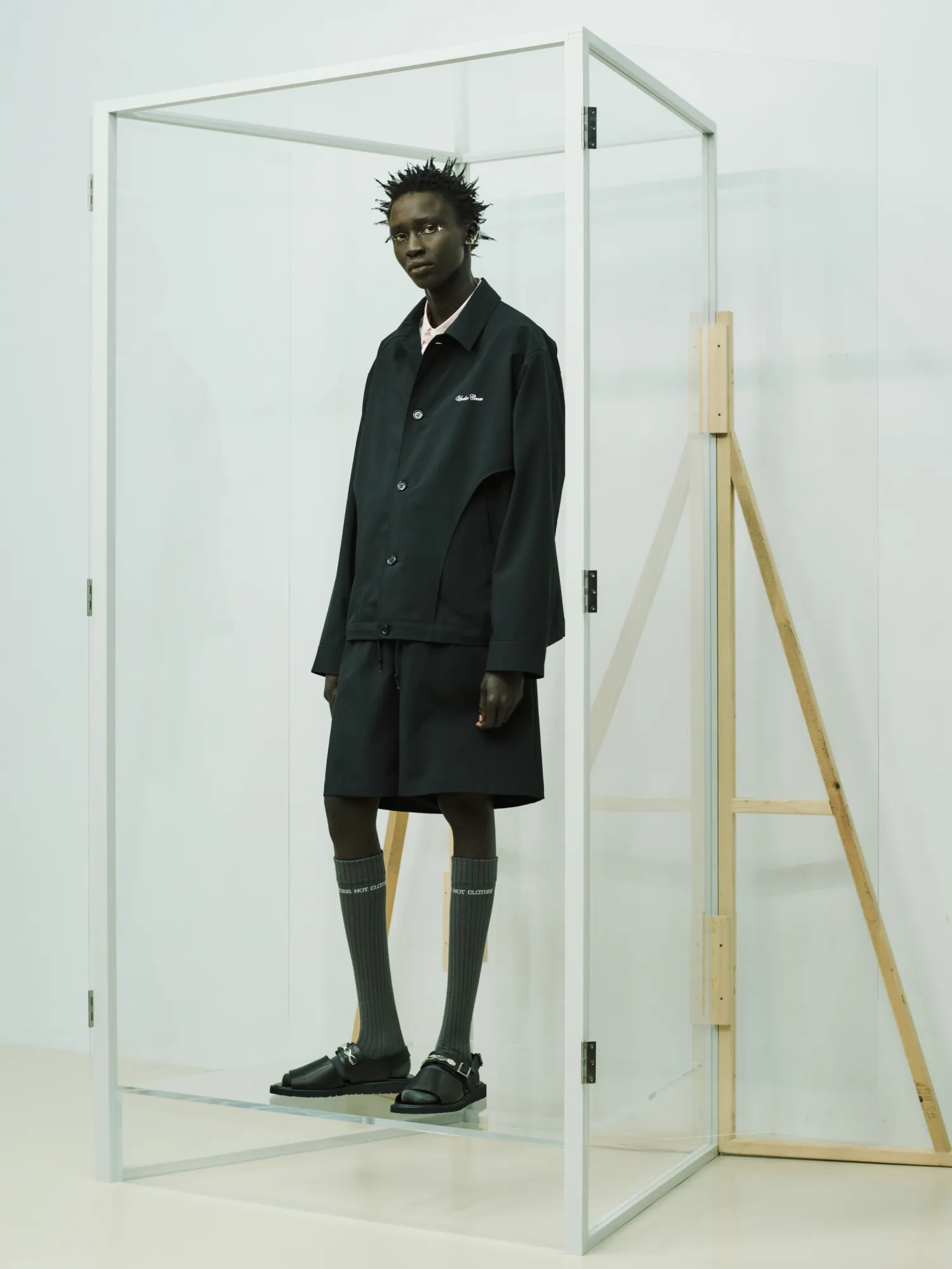 Овершот UNDERCOVER Coach Jacket Front Logo Black