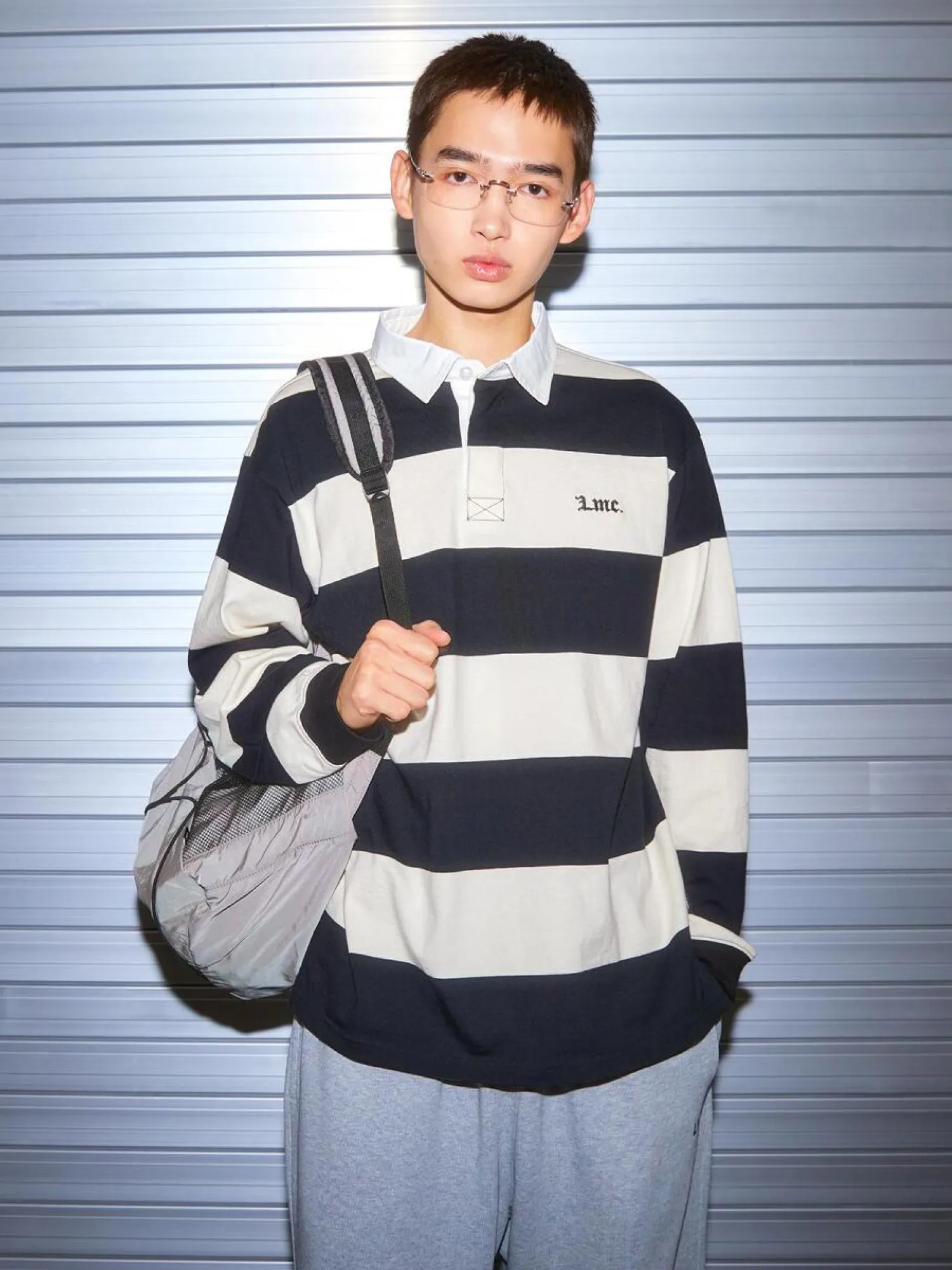 Поло LMC Stripe Gothic Name Rugby Shirt Black