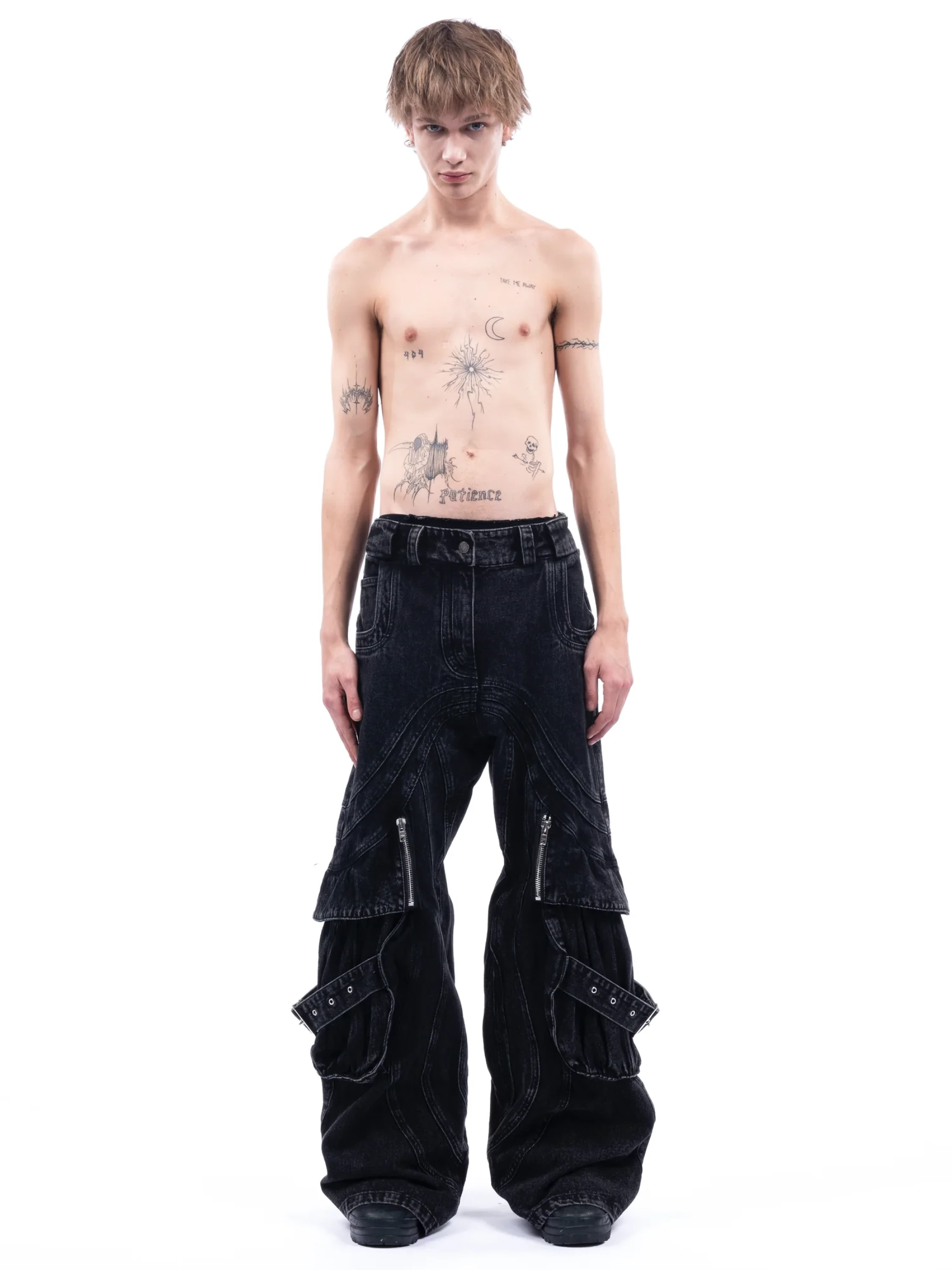 Джинсы NO/FAITH STUDIOS Wave Cargo Black