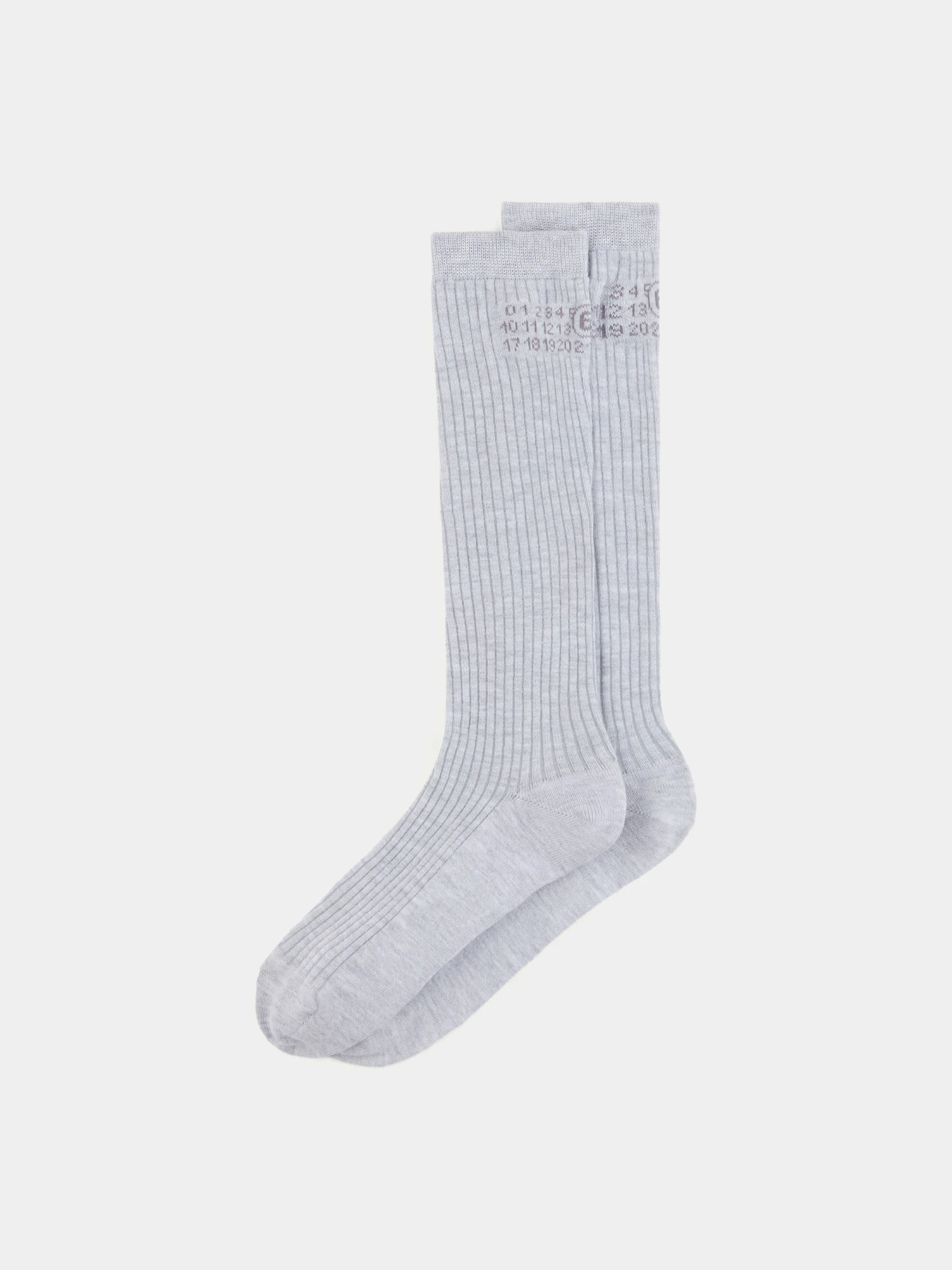 Гольфы MM6 Maison Margiela Knee-high Light Grey