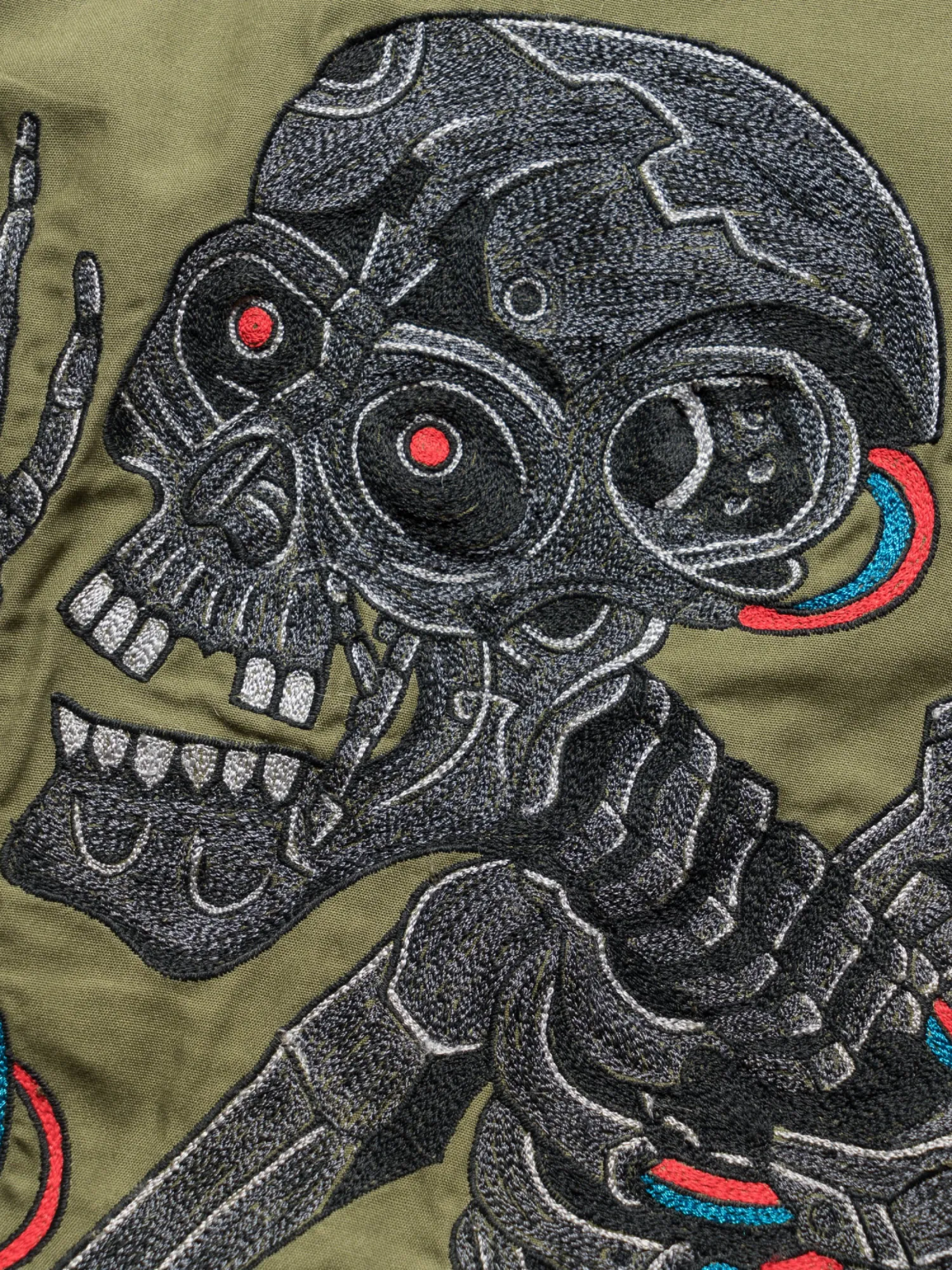 Брюки MAHARISHI 5342 Cyber Skeleton Loose Olive