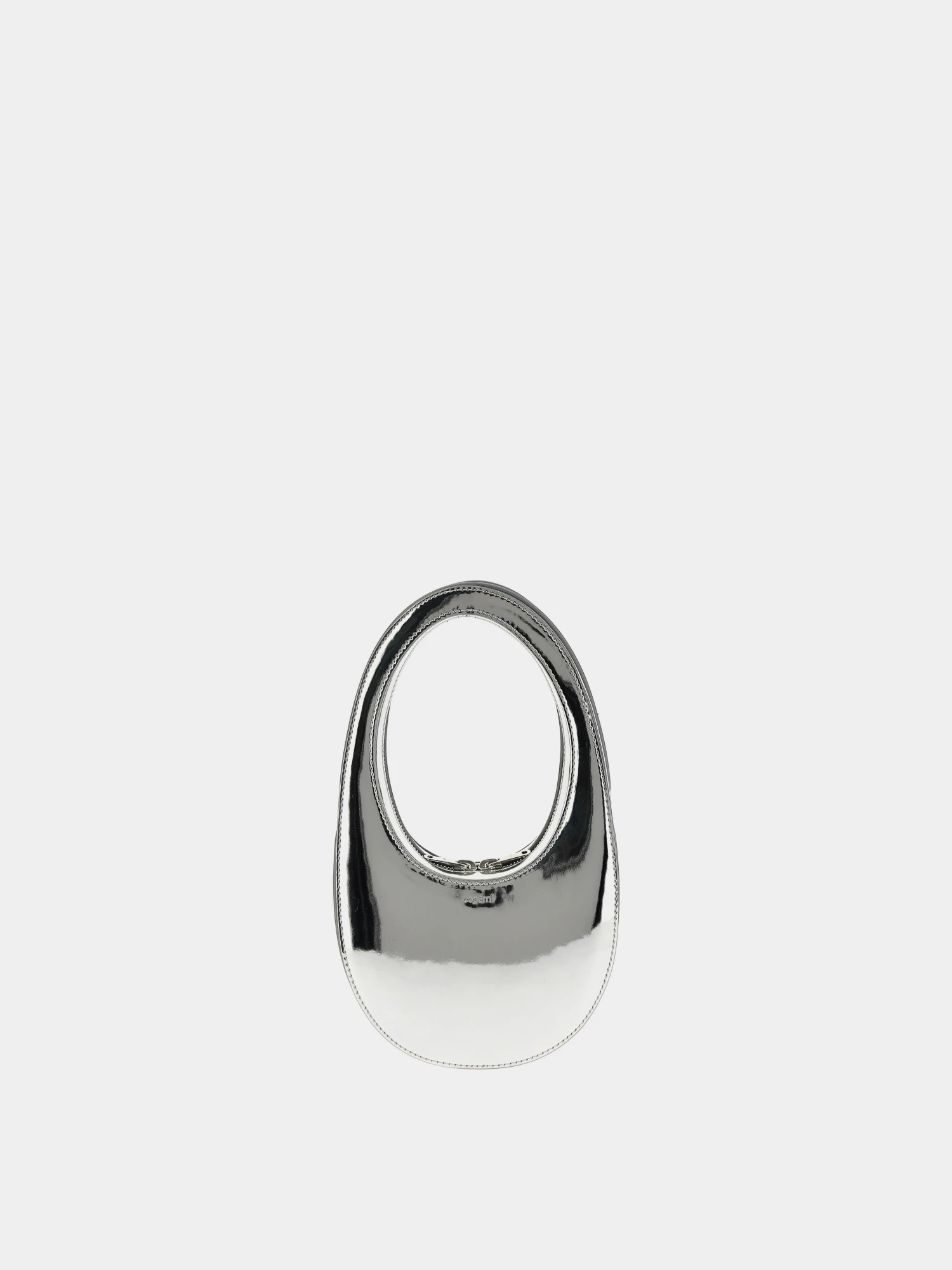 Женская сумка Coperni Mirrored Crossbody Mini Swipe Silver