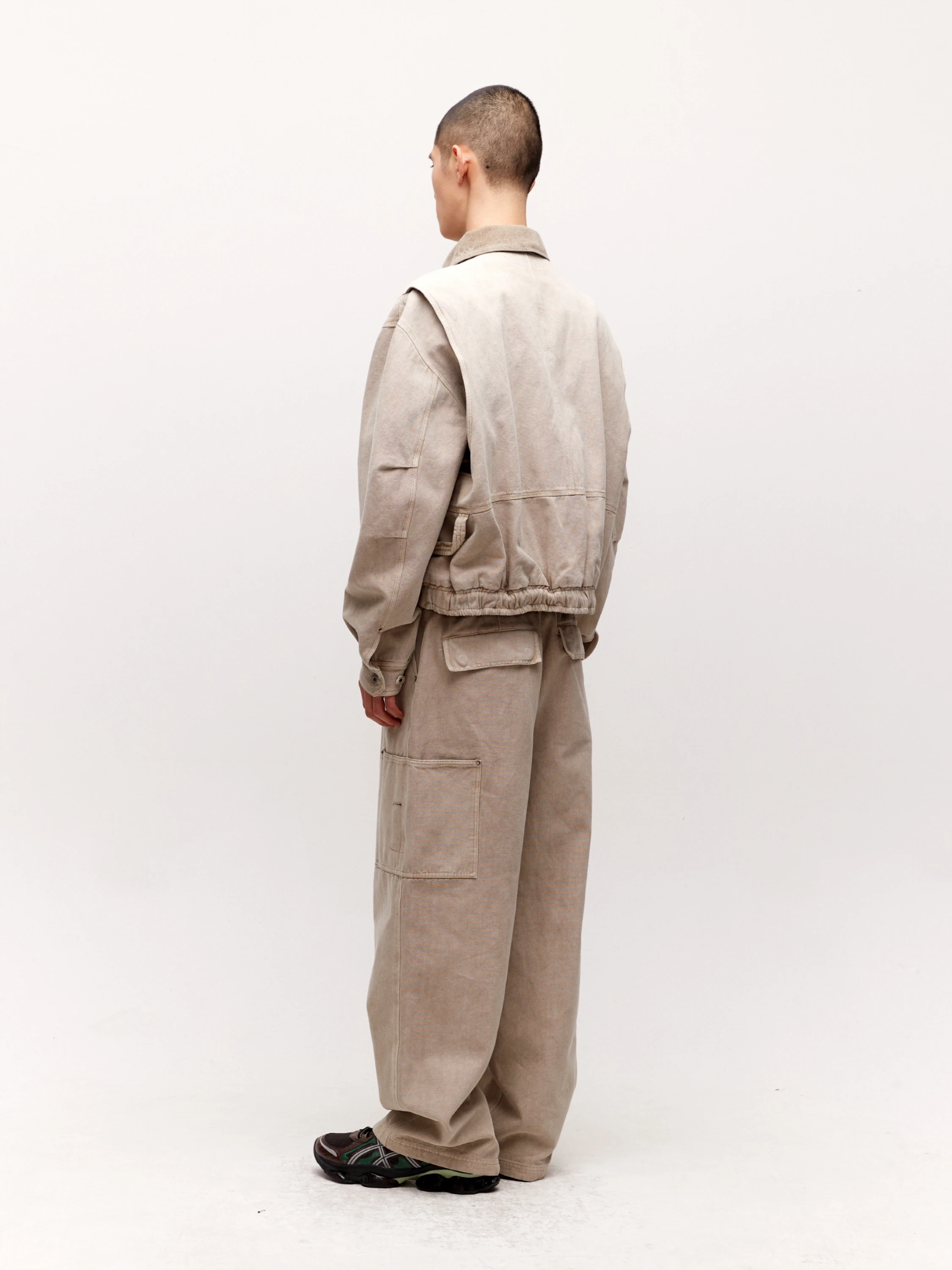 Брюки COOR Dying Faded Cinch Work Cream Beige