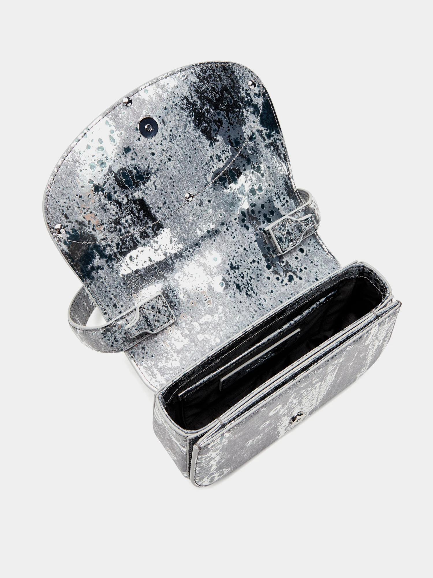 Женская сумка Diesel 1DR Shoulder Silver/Gun Metal