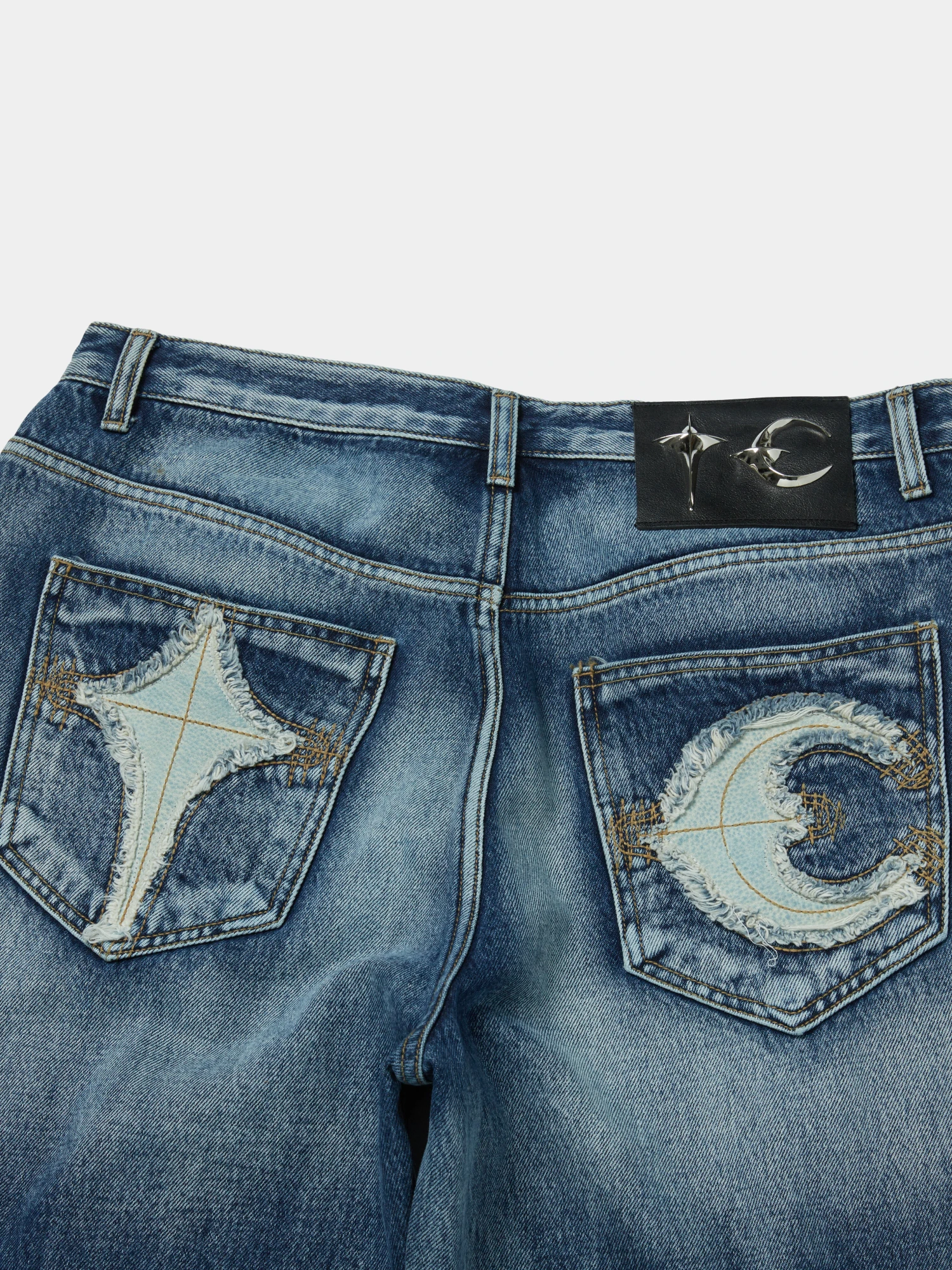 Джинсы Thug Club TC Bone Leather Blue