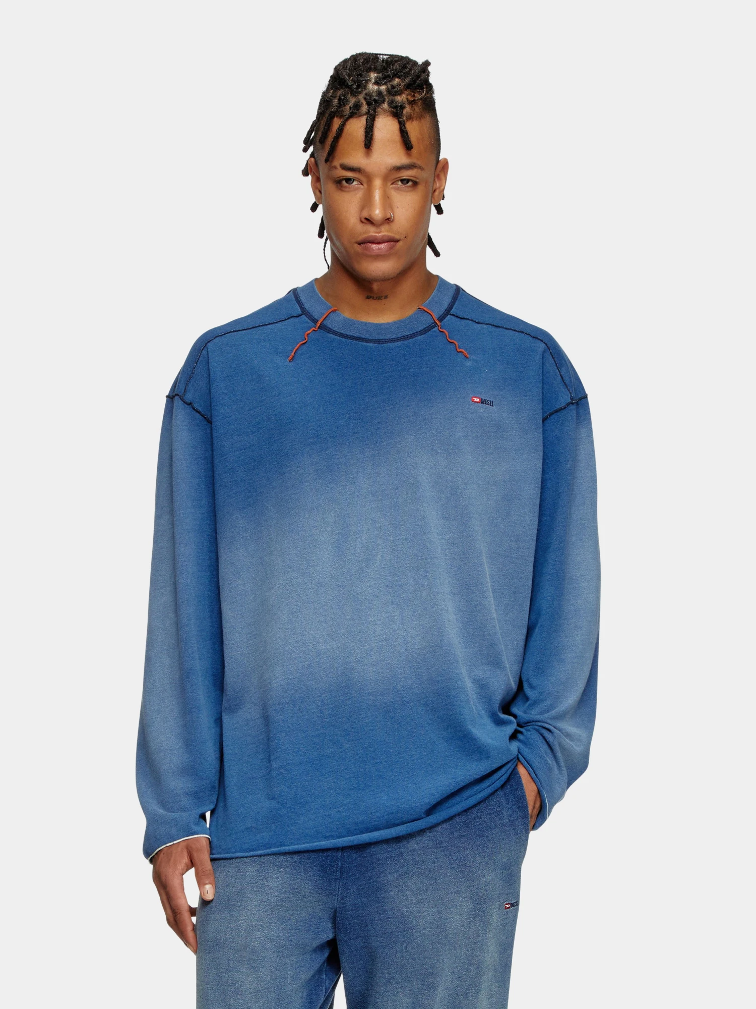 Лонгслив Diesel T-Crao-LS Maglietta Blue