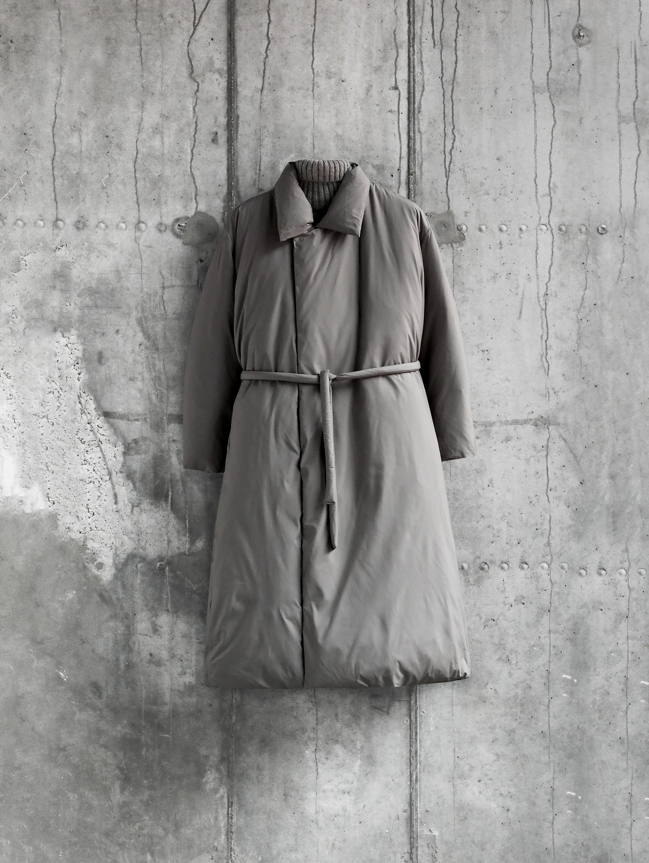 Пуховик AMOMENTO Down Puffer Long Coat Beige