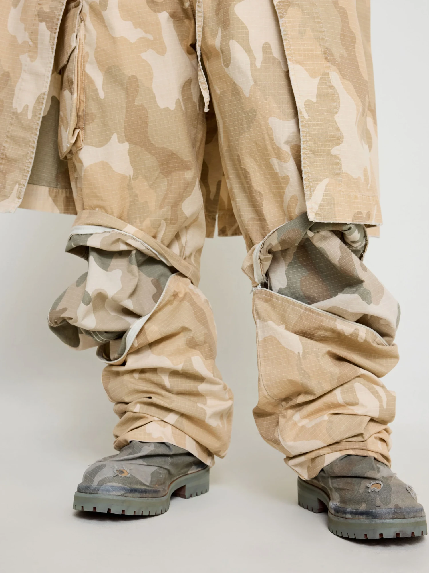Брюки 424 Cargo Detachable Bermudas Washed Sand Camo Stone