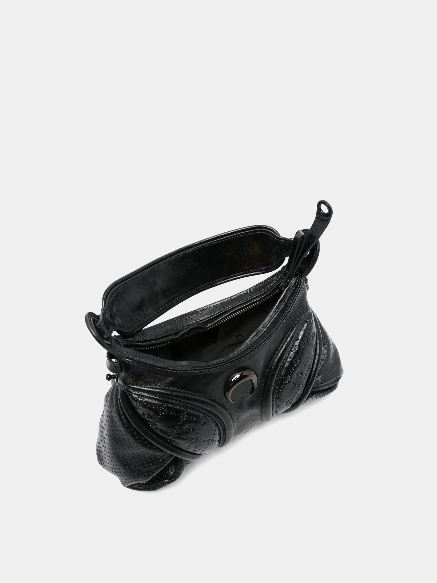 Сумка Marine Serre Moonogram Embossed Futura Mini Black