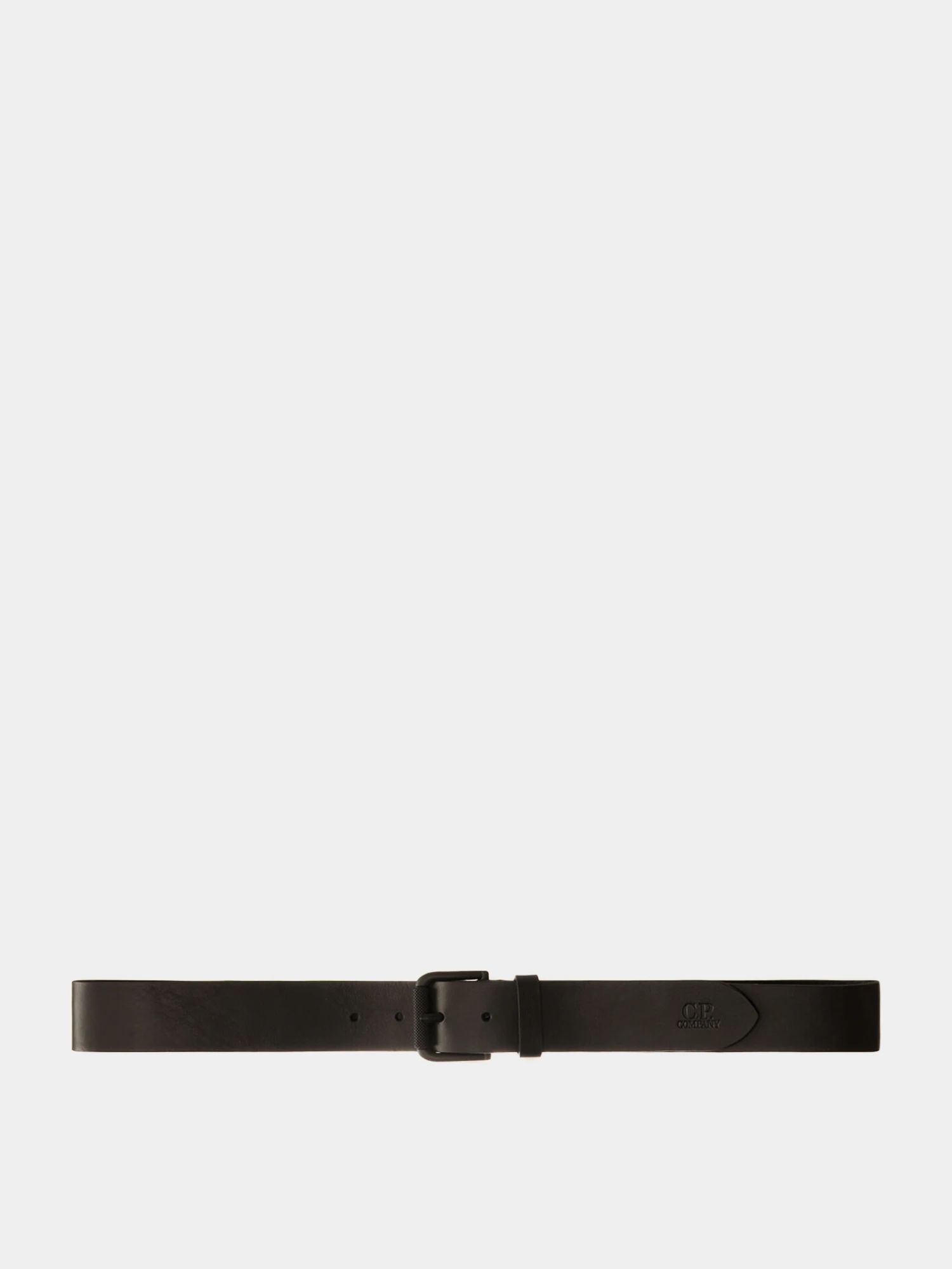 Ремень C.P. Company Leather Side Logo Belt Black